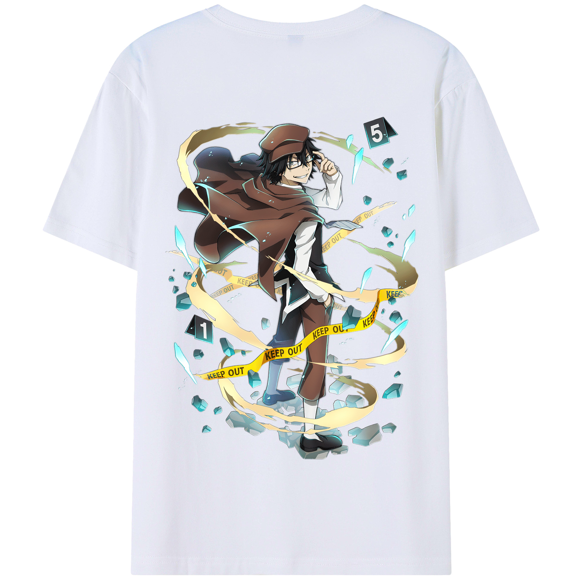 （画像用） 文豪ストレイドッグス Bungo Stray Dogs 綿100％半袖Tシャツ（背面プリント）