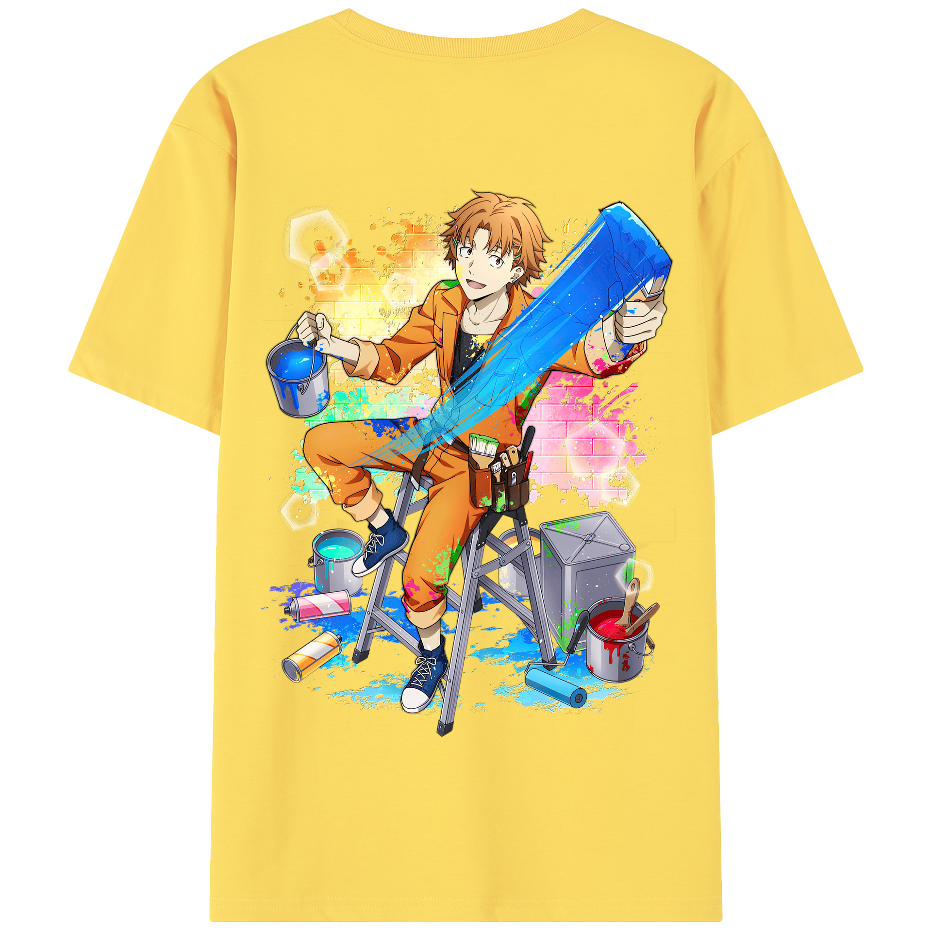 （画像用） 文豪ストレイドッグス Bungo Stray Dogs 綿100％半袖Tシャツ（背面プリント）