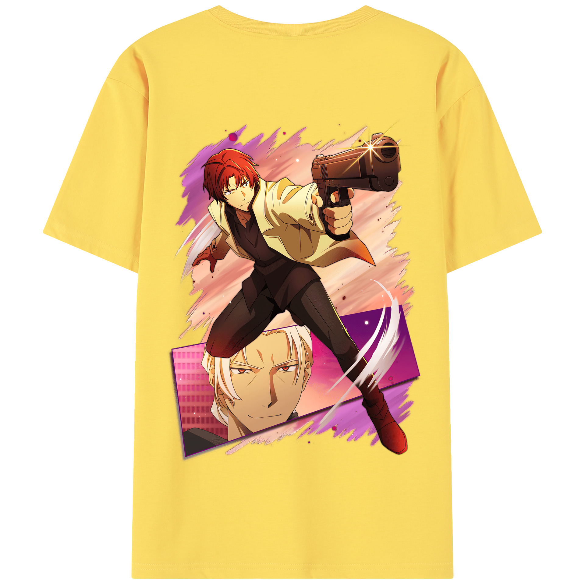 （画像用） 文豪ストレイドッグス Bungo Stray Dogs 綿100％半袖Tシャツ（背面プリント）