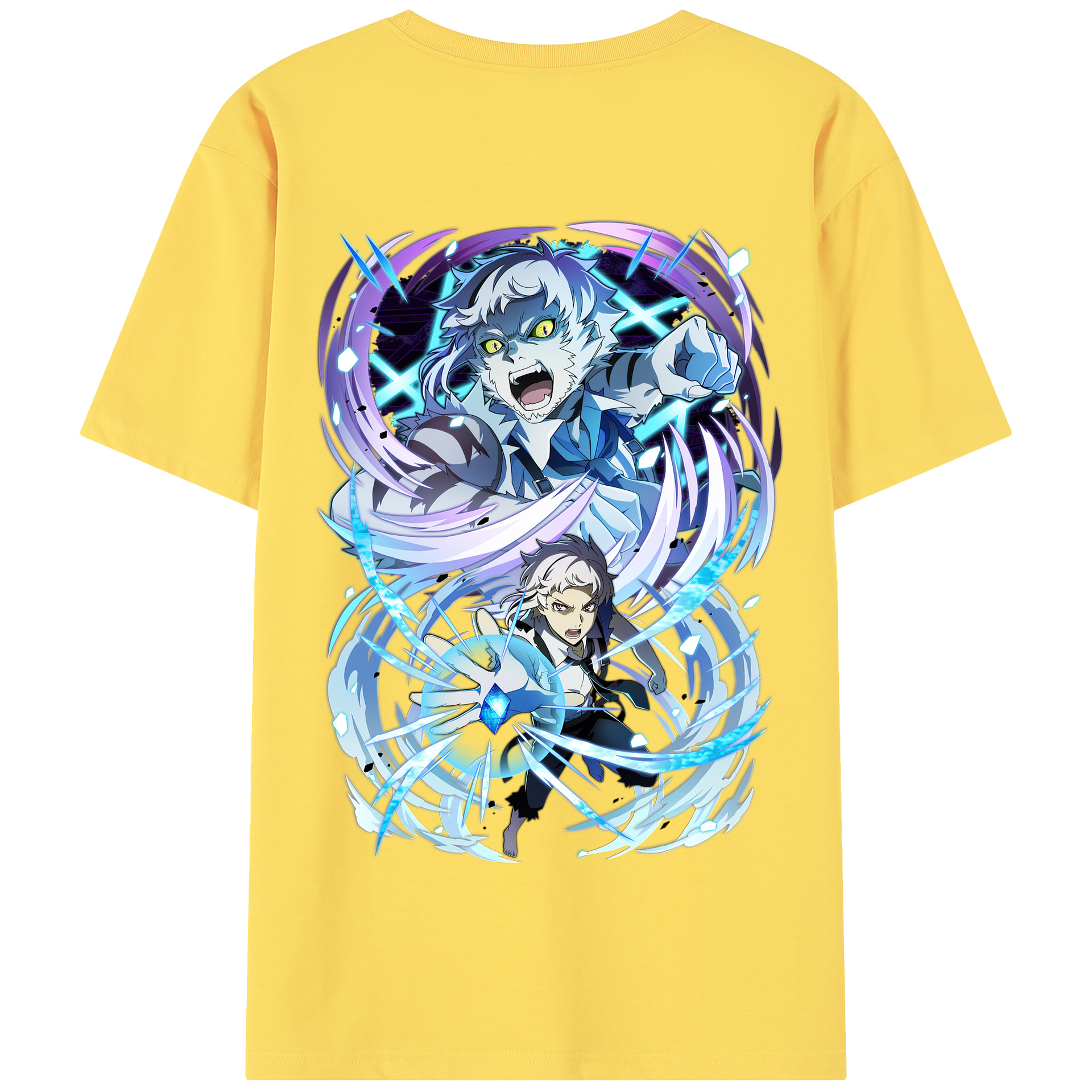 （画像用） 文豪ストレイドッグス Bungo Stray Dogs 綿100％半袖Tシャツ（背面プリント）