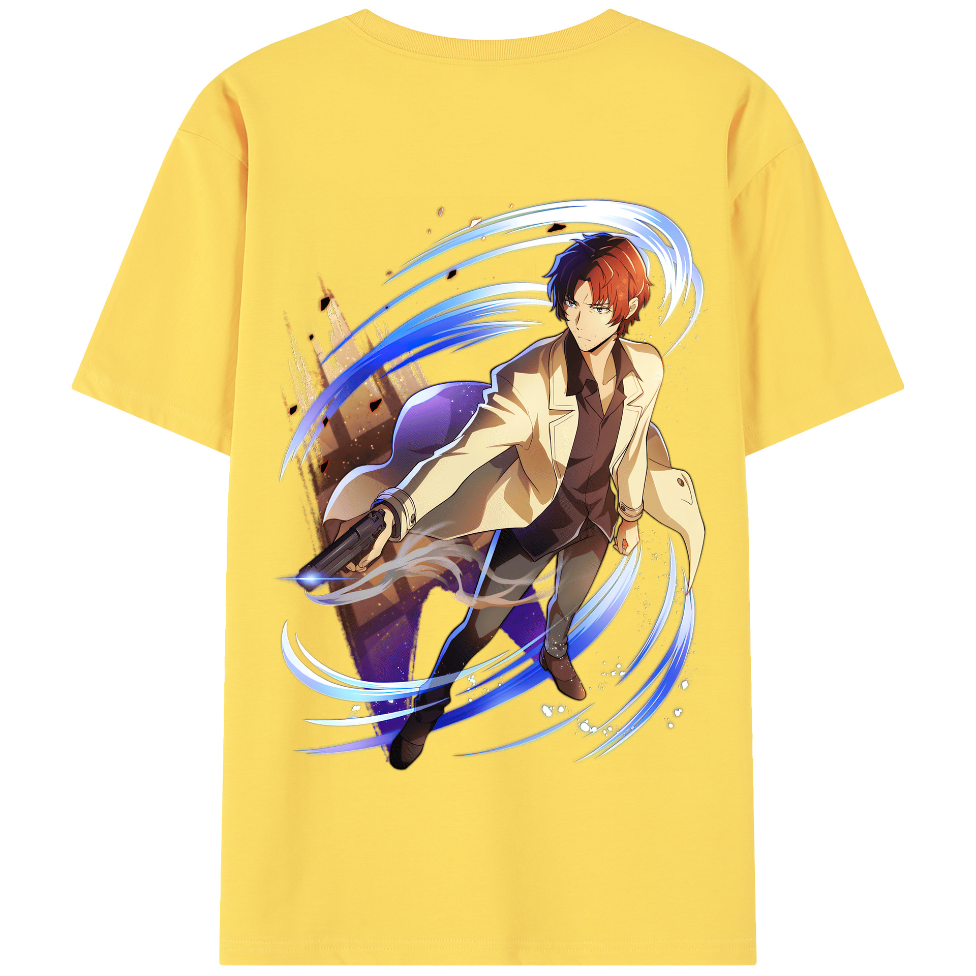 （画像用） 文豪ストレイドッグス Bungo Stray Dogs 綿100％半袖Tシャツ（背面プリント）
