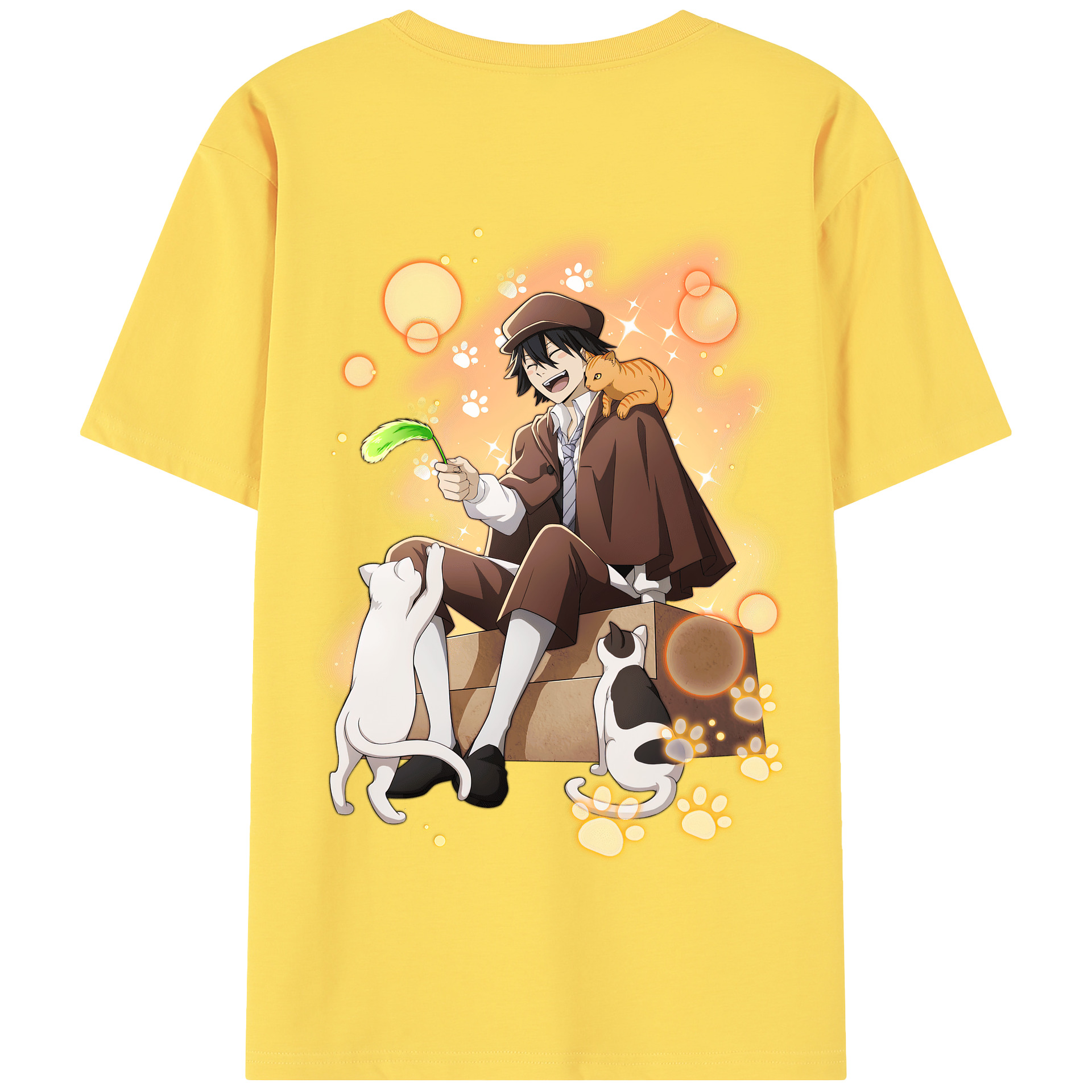 （画像用） 文豪ストレイドッグス Bungo Stray Dogs 綿100％半袖Tシャツ（背面プリント）