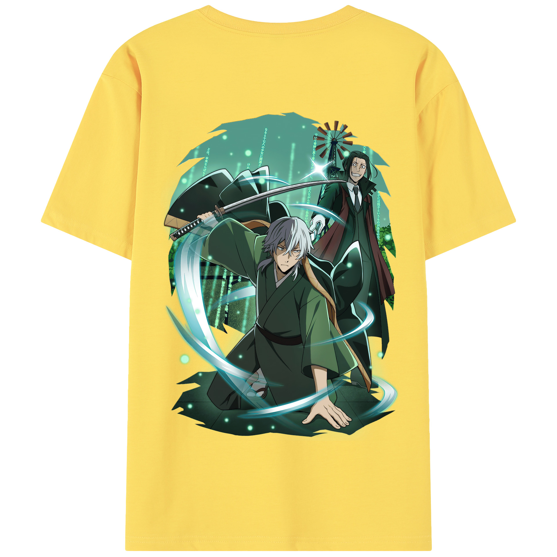 （画像用） 文豪ストレイドッグス Bungo Stray Dogs 綿100％半袖Tシャツ（背面プリント）
