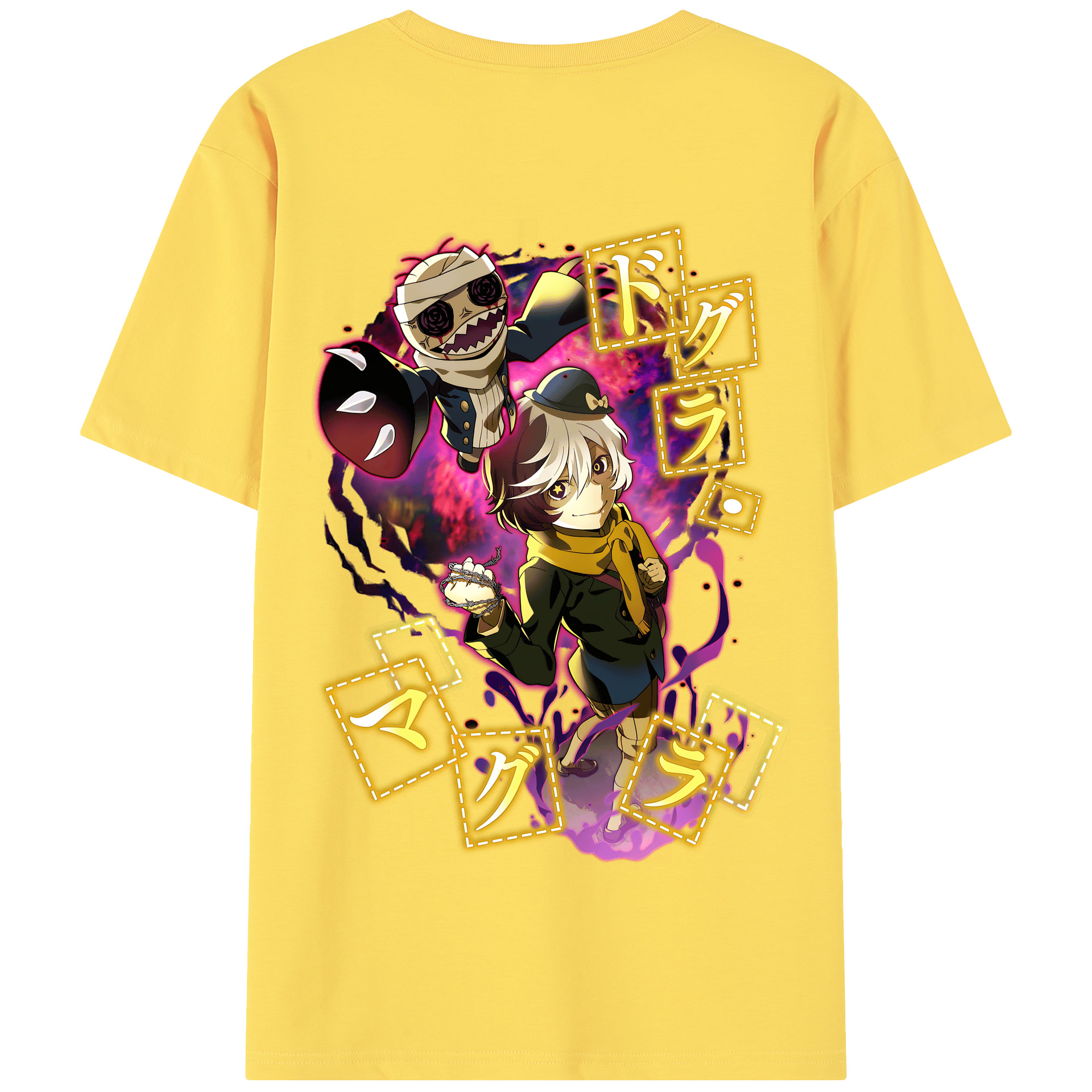 （画像用） 文豪ストレイドッグス Bungo Stray Dogs 綿100％半袖Tシャツ（背面プリント）