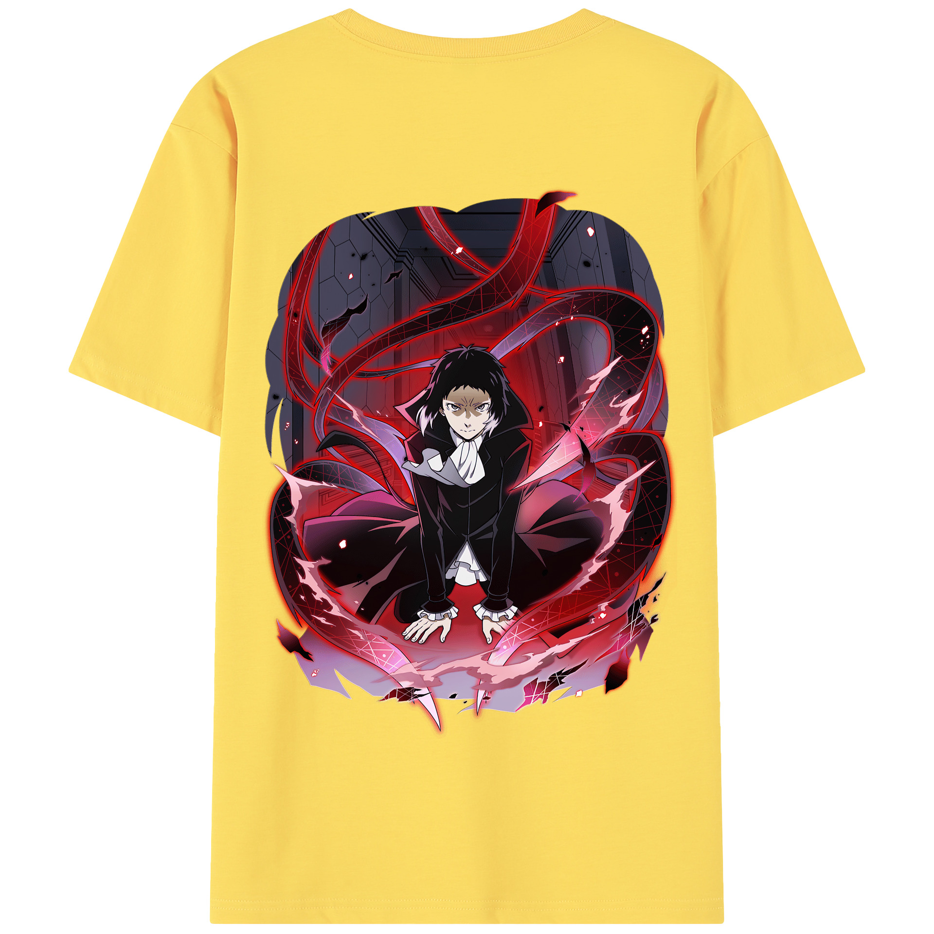 （画像用） 文豪ストレイドッグス Bungo Stray Dogs 綿100％半袖Tシャツ（背面プリント）