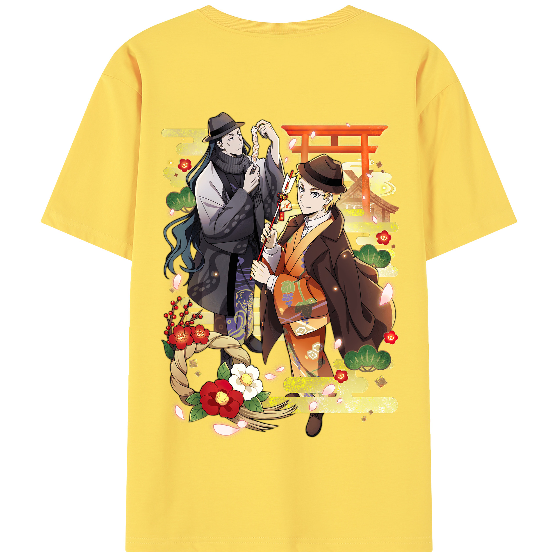 （画像用） 文豪ストレイドッグス Bungo Stray Dogs 綿100％半袖Tシャツ（背面プリント）