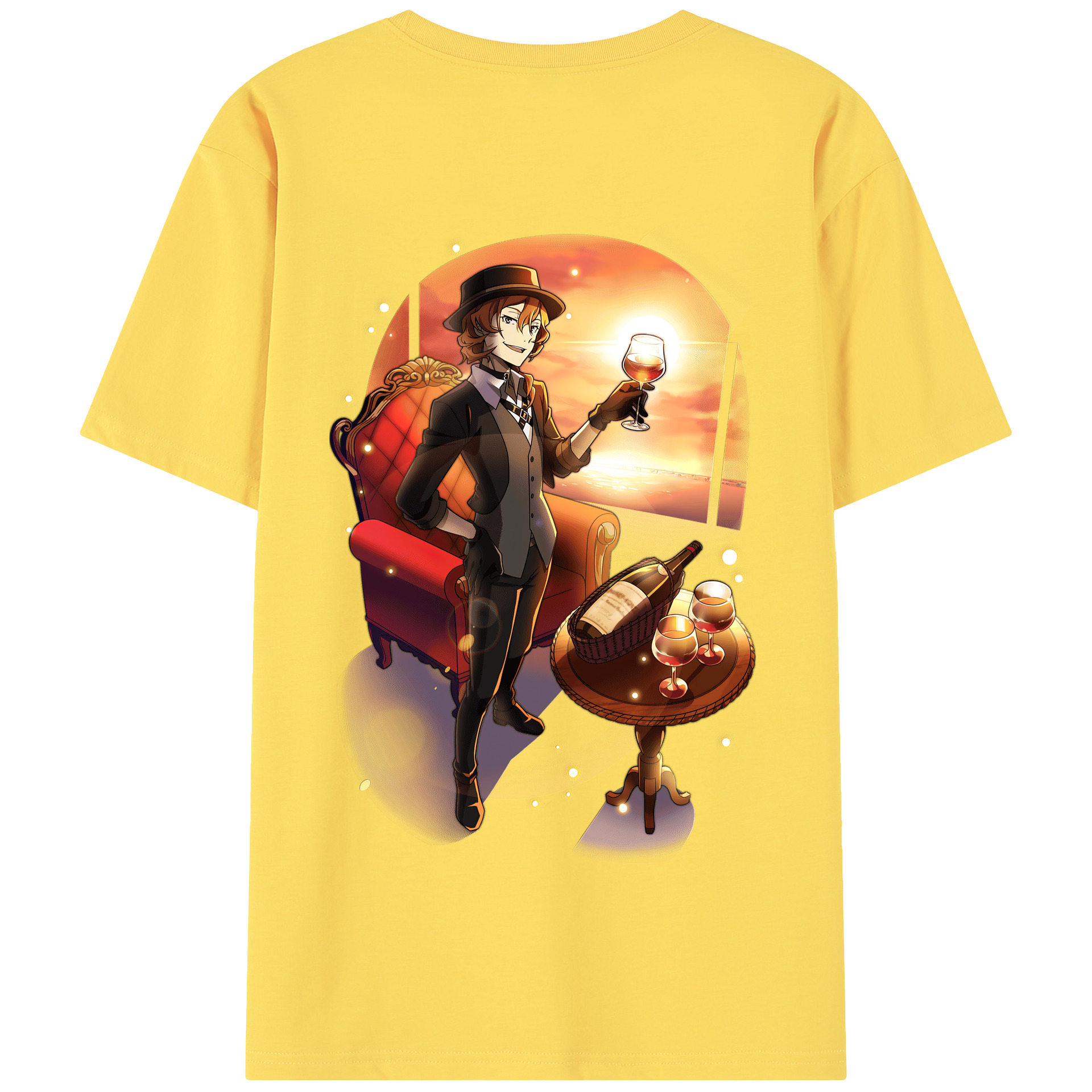 （画像用） 文豪ストレイドッグス Bungo Stray Dogs 綿100％半袖Tシャツ（背面プリント）