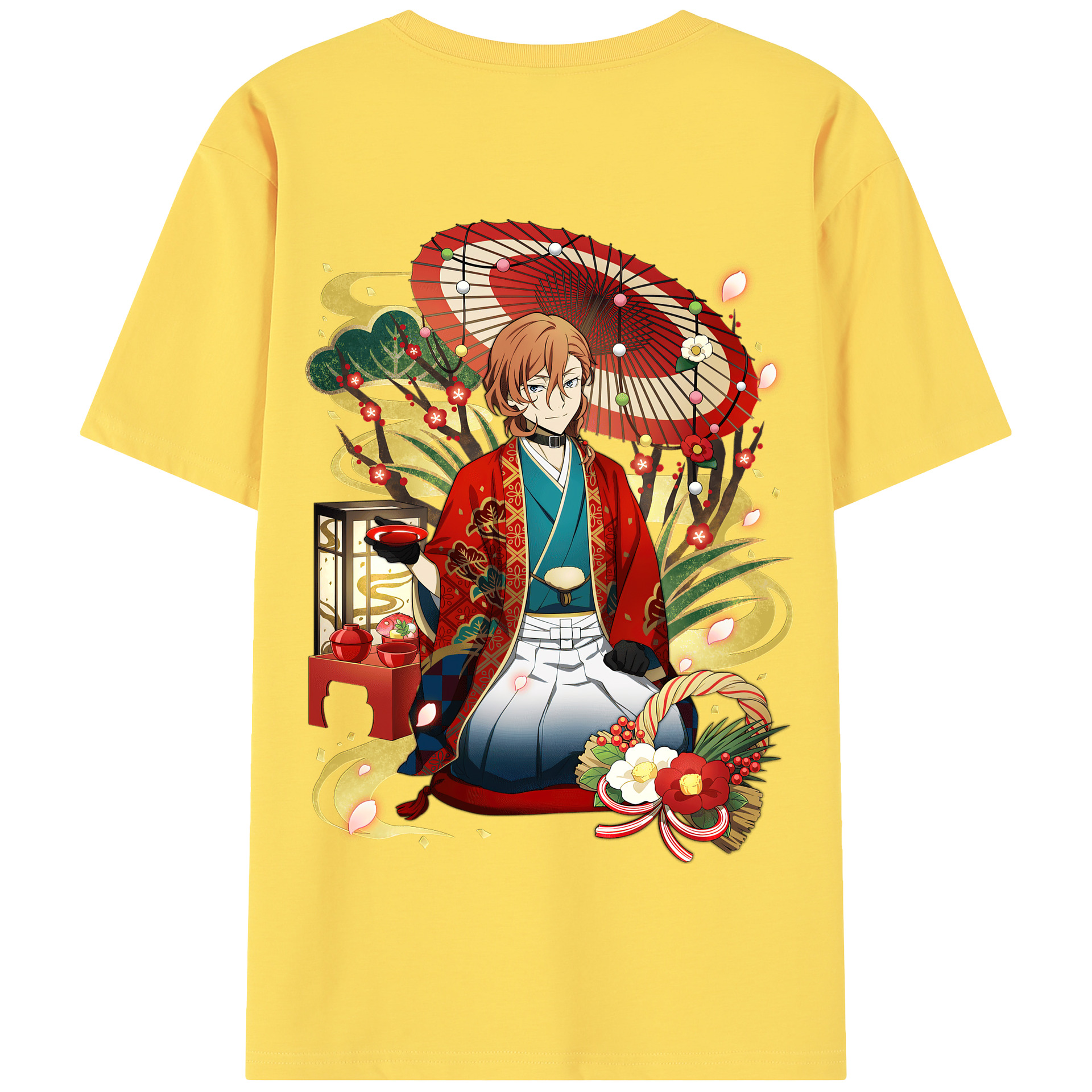 （画像用） 文豪ストレイドッグス Bungo Stray Dogs 綿100％半袖Tシャツ（背面プリント）