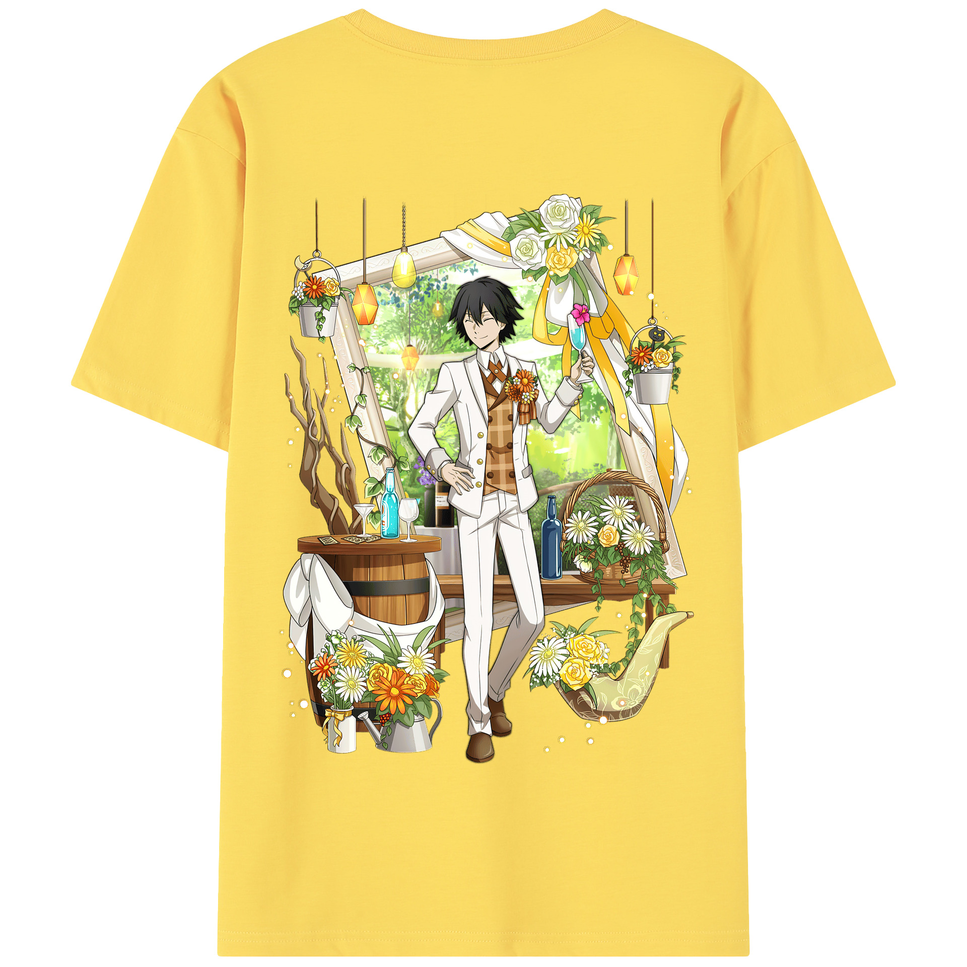 （画像用） 文豪ストレイドッグス Bungo Stray Dogs 綿100％半袖Tシャツ（背面プリント）