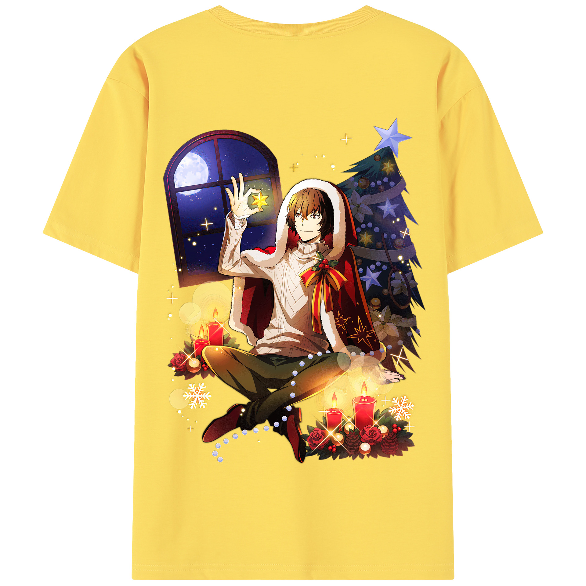 （画像用） 文豪ストレイドッグス Bungo Stray Dogs 綿100％半袖Tシャツ（背面プリント）