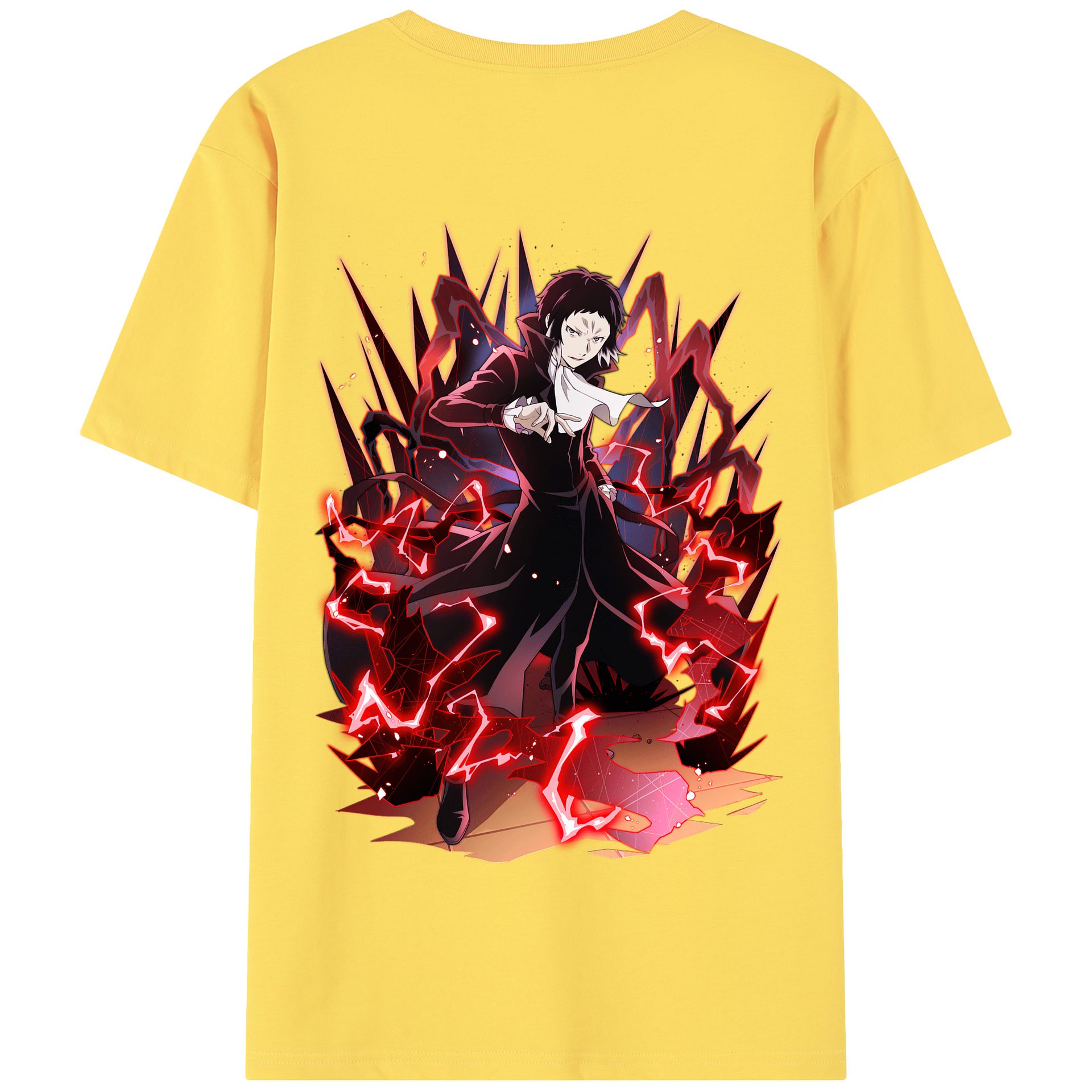 （画像用） 文豪ストレイドッグス Bungo Stray Dogs 綿100％半袖Tシャツ（背面プリント）