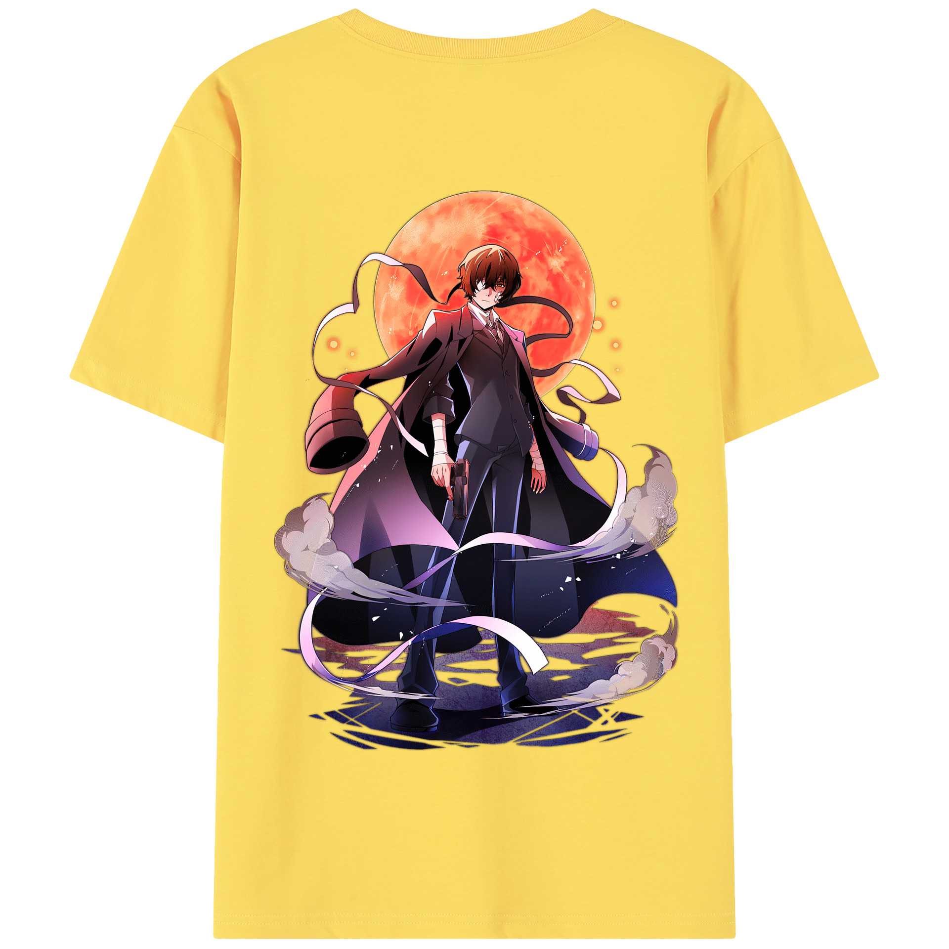 （画像用） 文豪ストレイドッグス Bungo Stray Dogs 綿100％半袖Tシャツ（背面プリント）