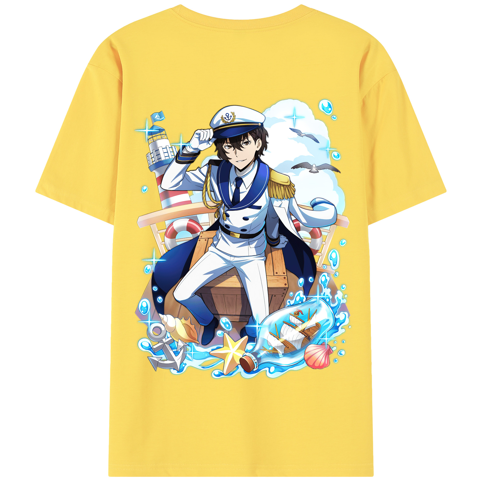 （画像用） 文豪ストレイドッグス Bungo Stray Dogs 綿100％半袖Tシャツ（背面プリント）