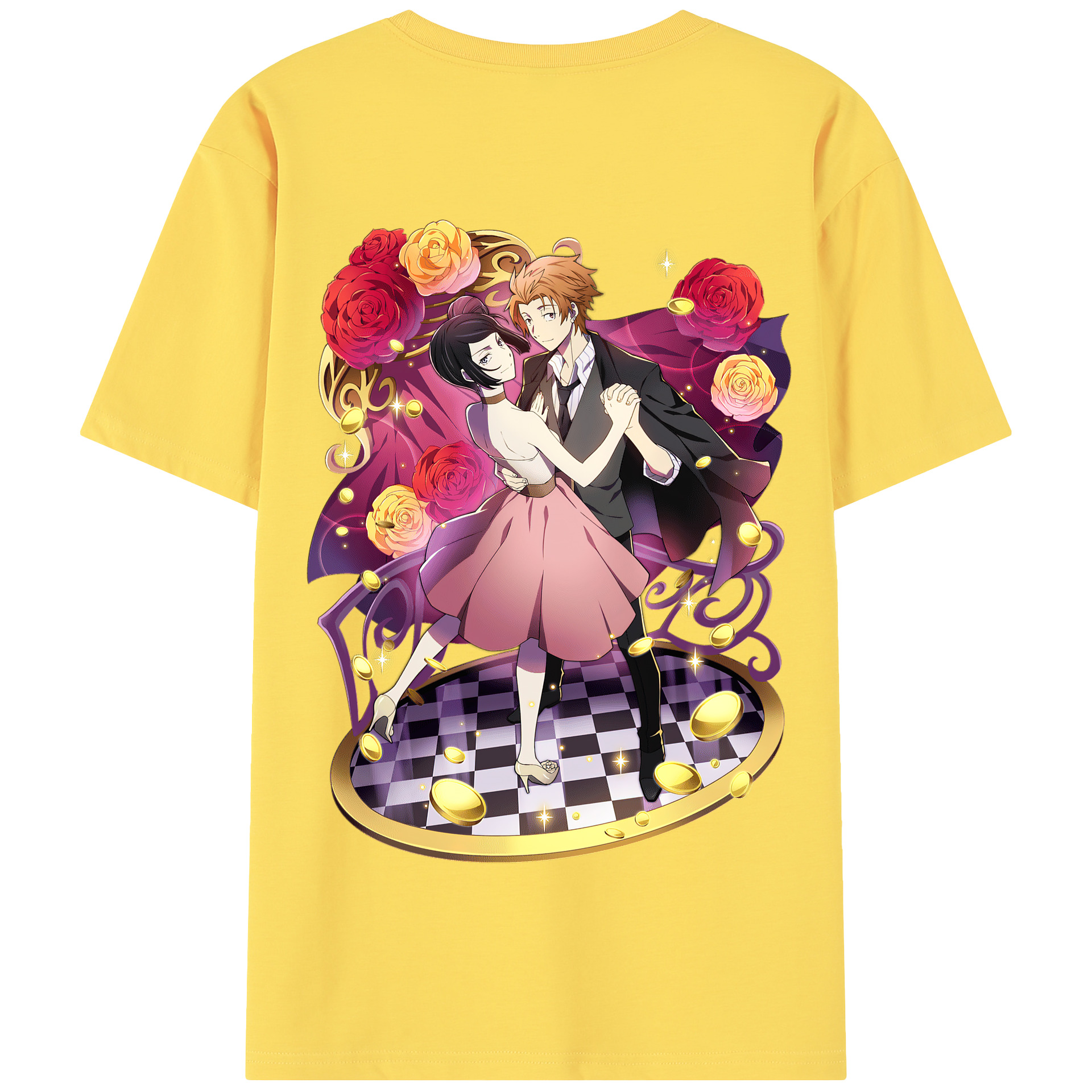 （画像用） 文豪ストレイドッグス Bungo Stray Dogs 綿100％半袖Tシャツ（背面プリント）