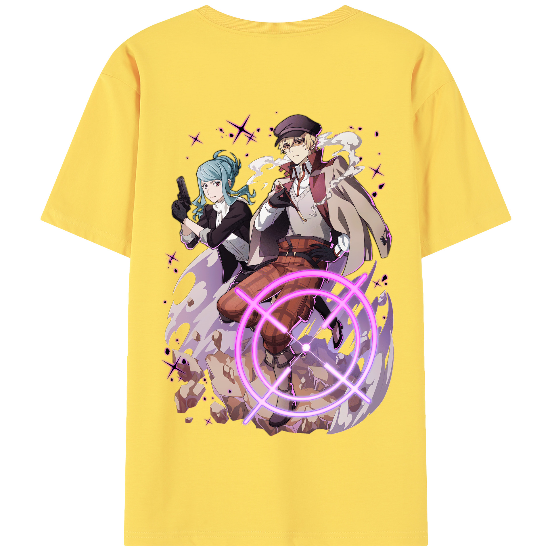 （画像用） 文豪ストレイドッグス Bungo Stray Dogs 綿100％半袖Tシャツ（背面プリント）