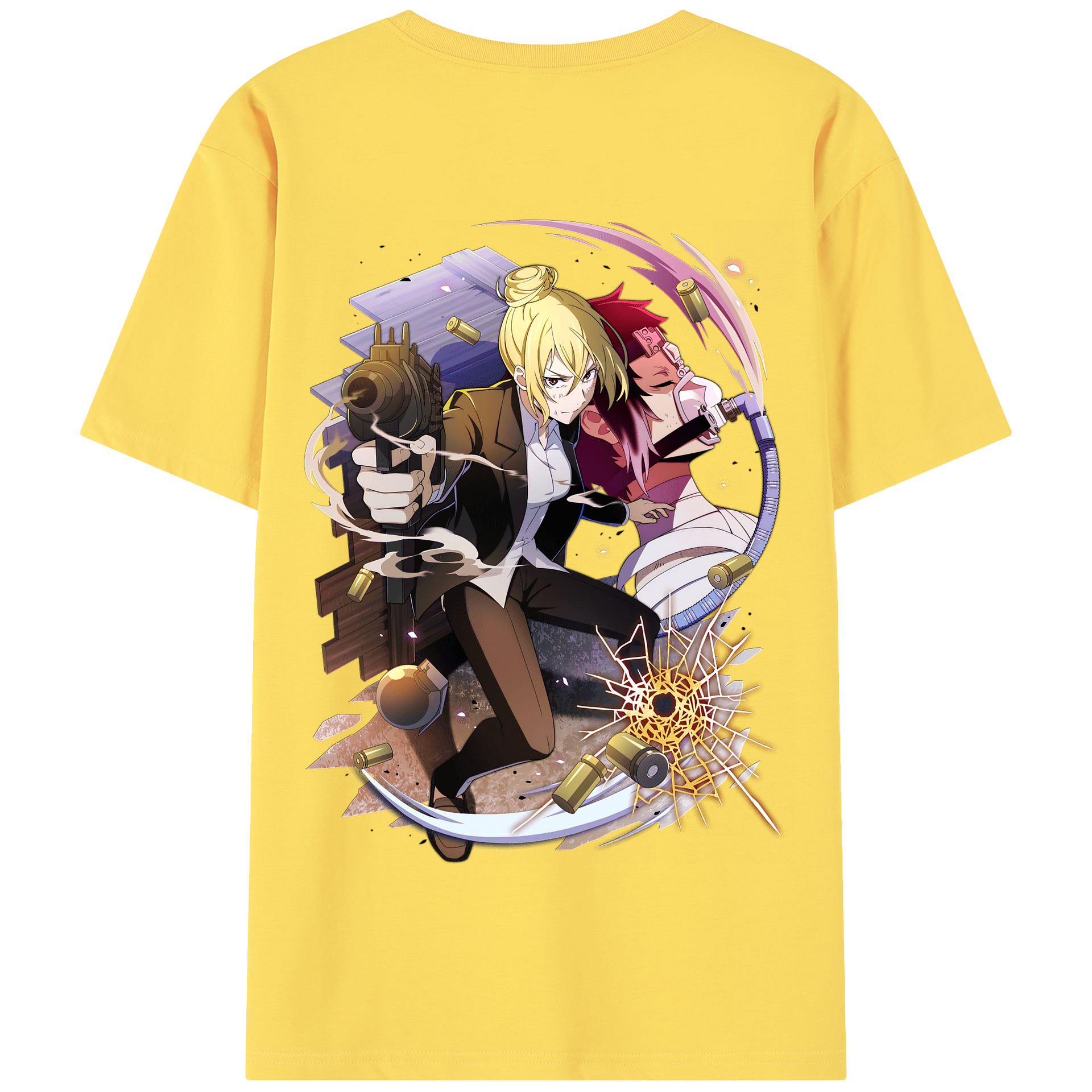 （画像用） 文豪ストレイドッグス Bungo Stray Dogs 綿100％半袖Tシャツ（背面プリント）
