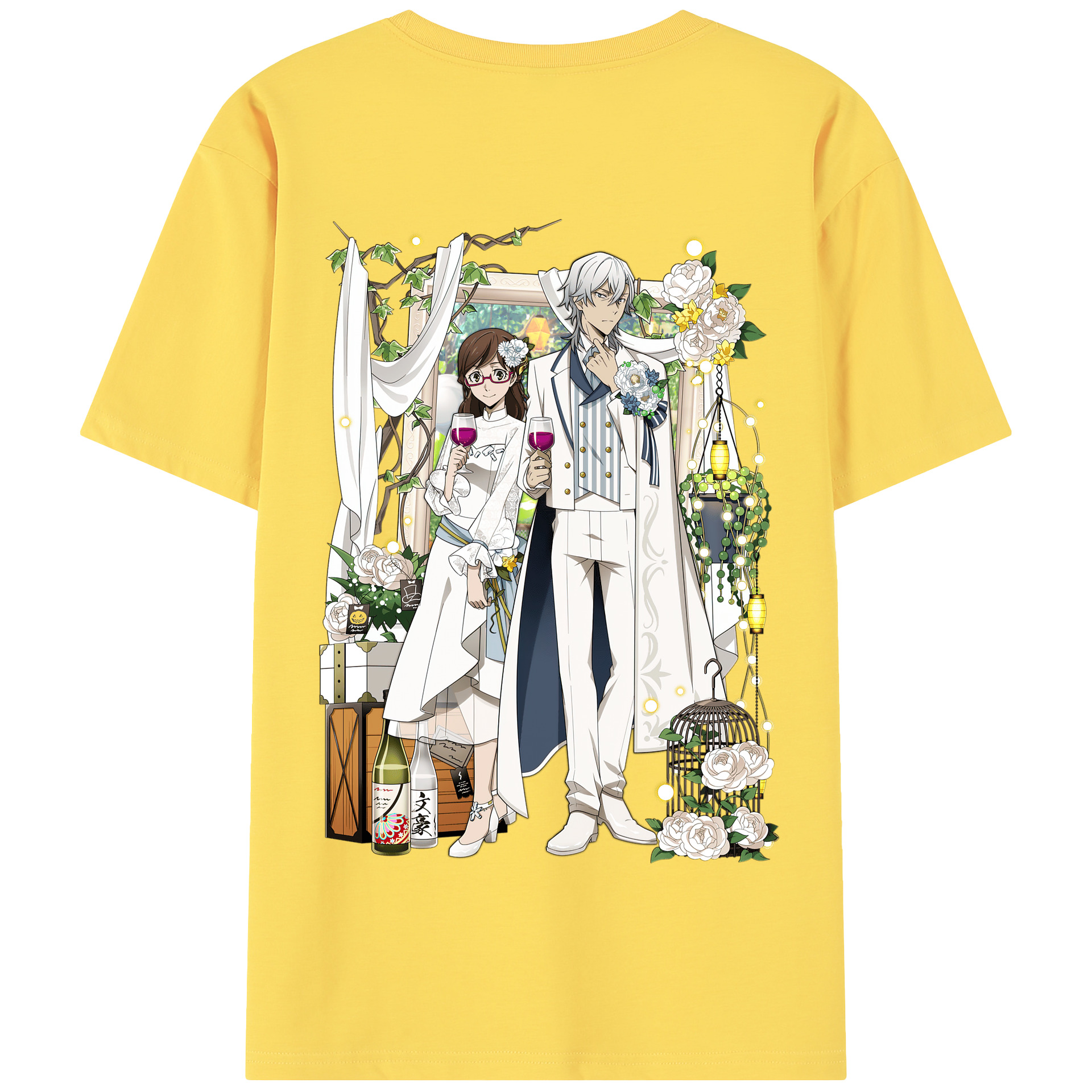 （画像用） 文豪ストレイドッグス Bungo Stray Dogs 綿100％半袖Tシャツ（背面プリント）