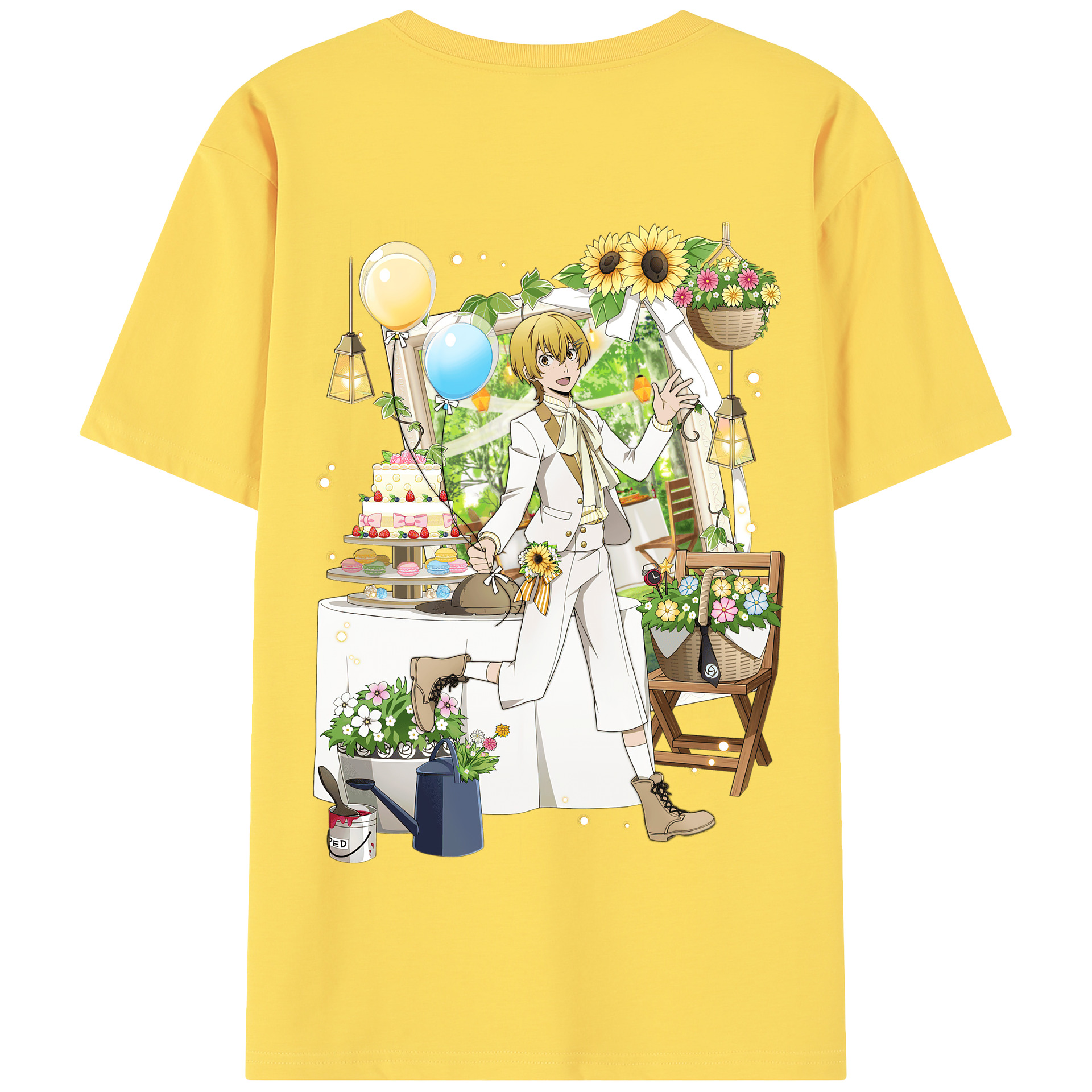 （画像用） 文豪ストレイドッグス Bungo Stray Dogs 綿100％半袖Tシャツ（背面プリント）