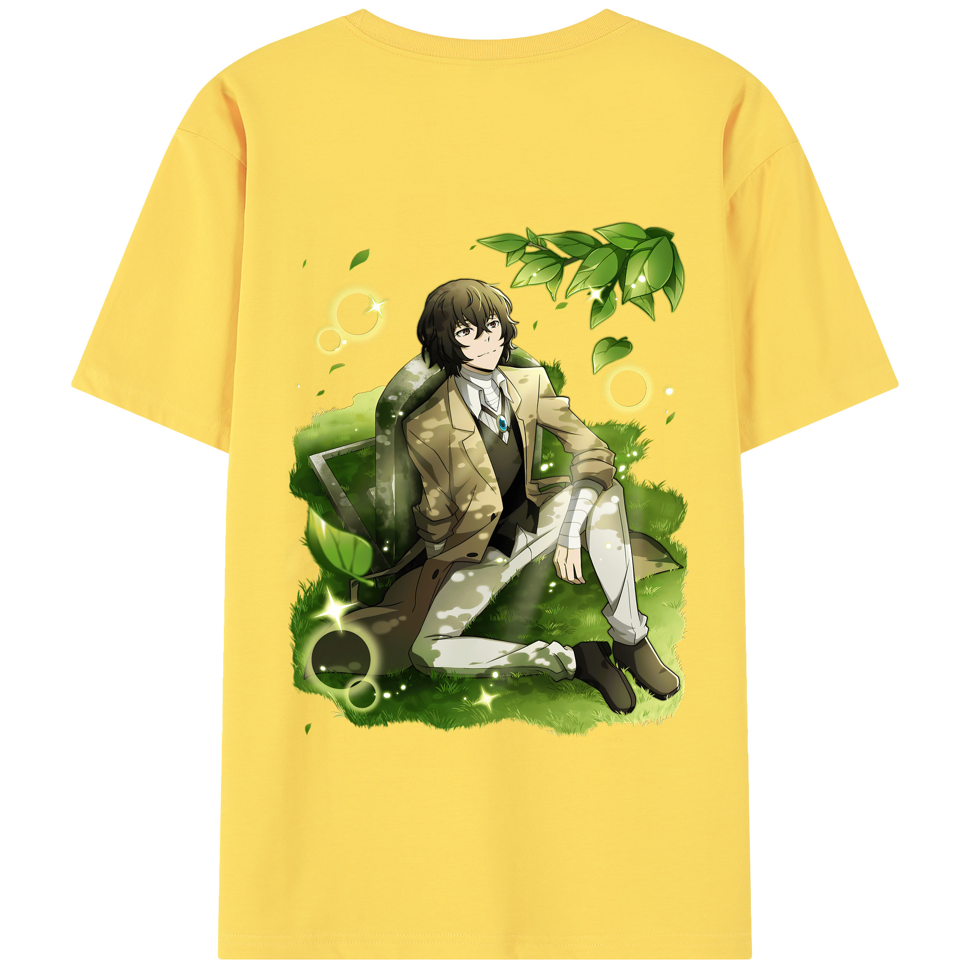 （画像用） 文豪ストレイドッグス Bungo Stray Dogs 綿100％半袖Tシャツ（背面プリント）