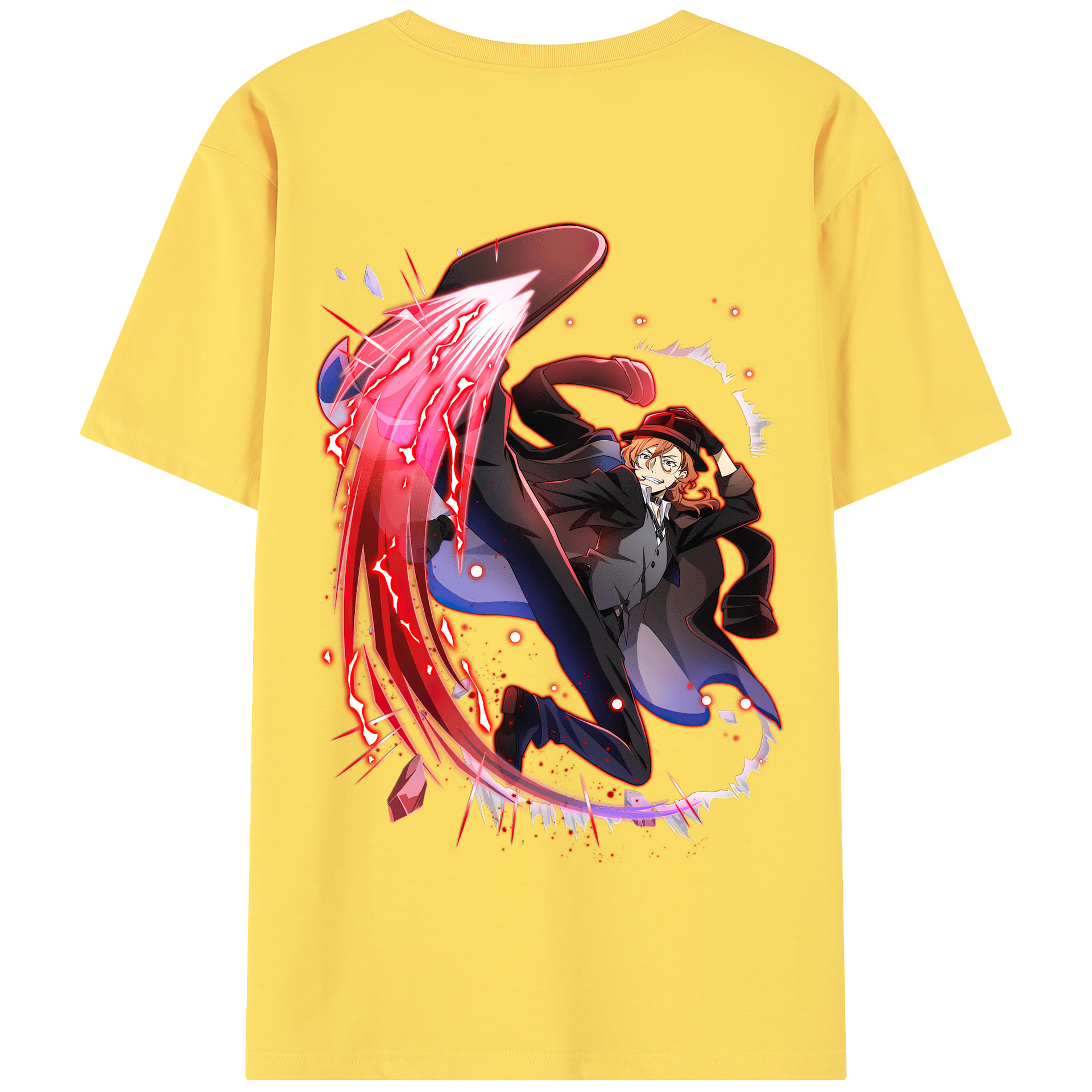 （画像用） 文豪ストレイドッグス Bungo Stray Dogs 綿100％半袖Tシャツ（背面プリント）
