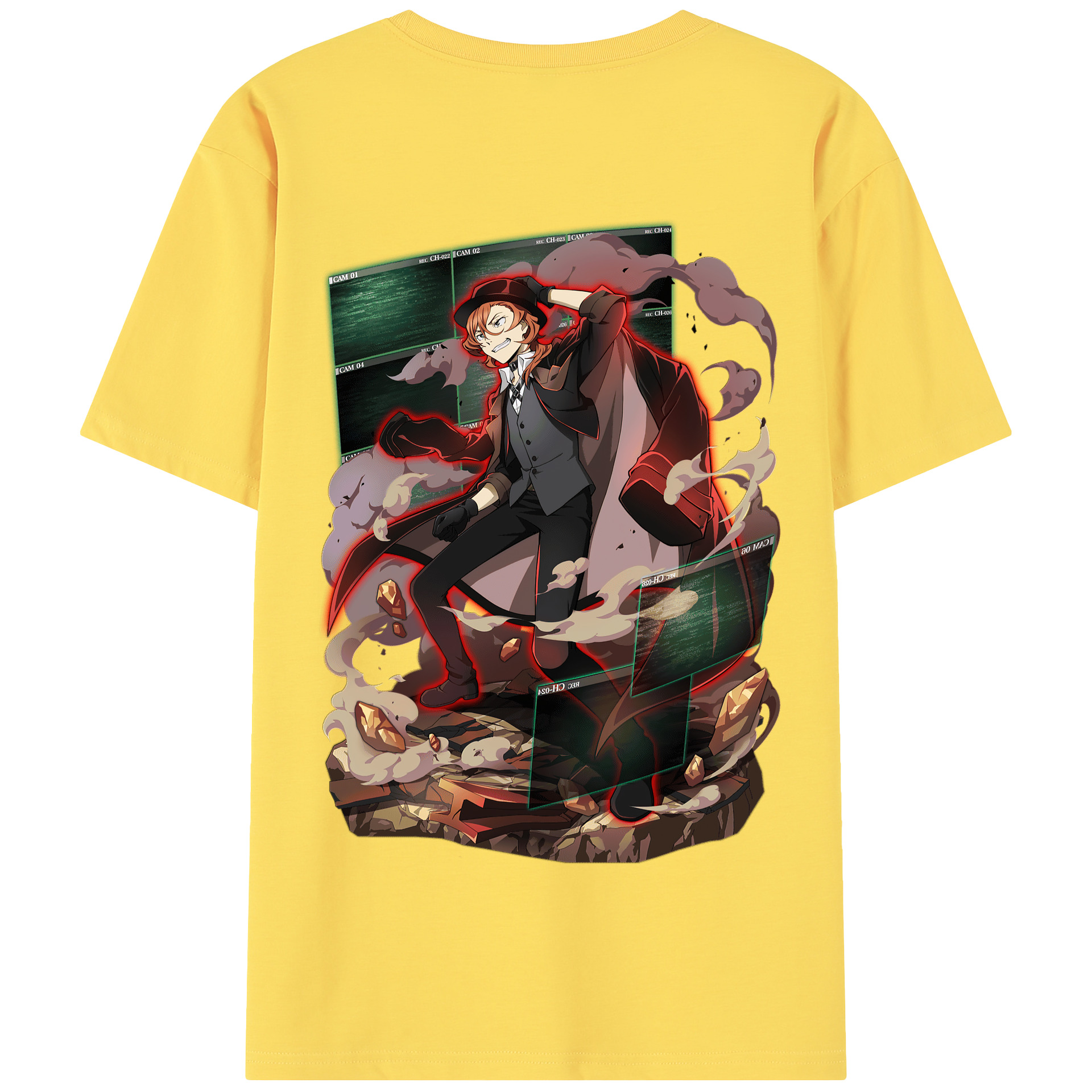 （画像用） 文豪ストレイドッグス Bungo Stray Dogs 綿100％半袖Tシャツ（背面プリント）