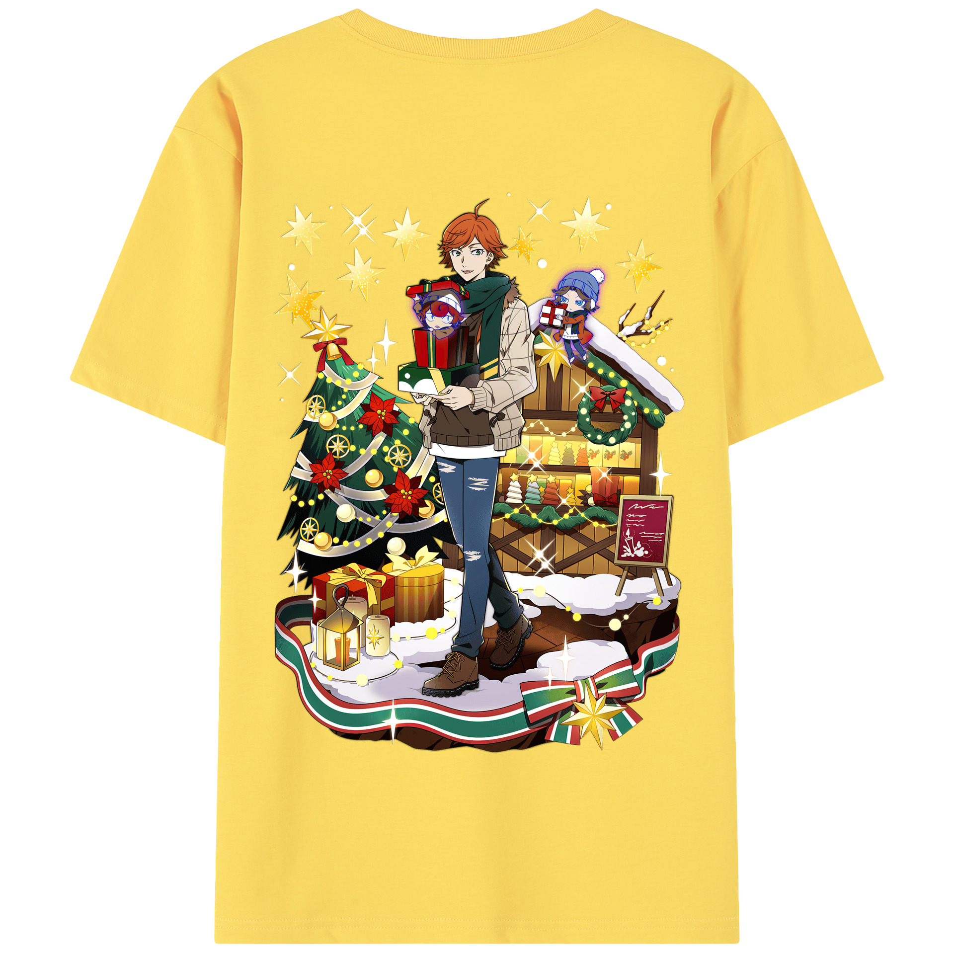 （画像用） 文豪ストレイドッグス Bungo Stray Dogs 綿100％半袖Tシャツ（背面プリント）