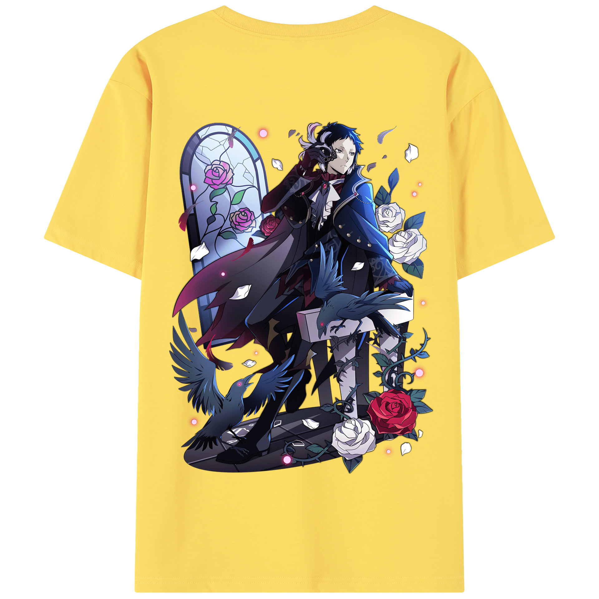 （画像用） 文豪ストレイドッグス Bungo Stray Dogs 綿100％半袖Tシャツ（背面プリント）