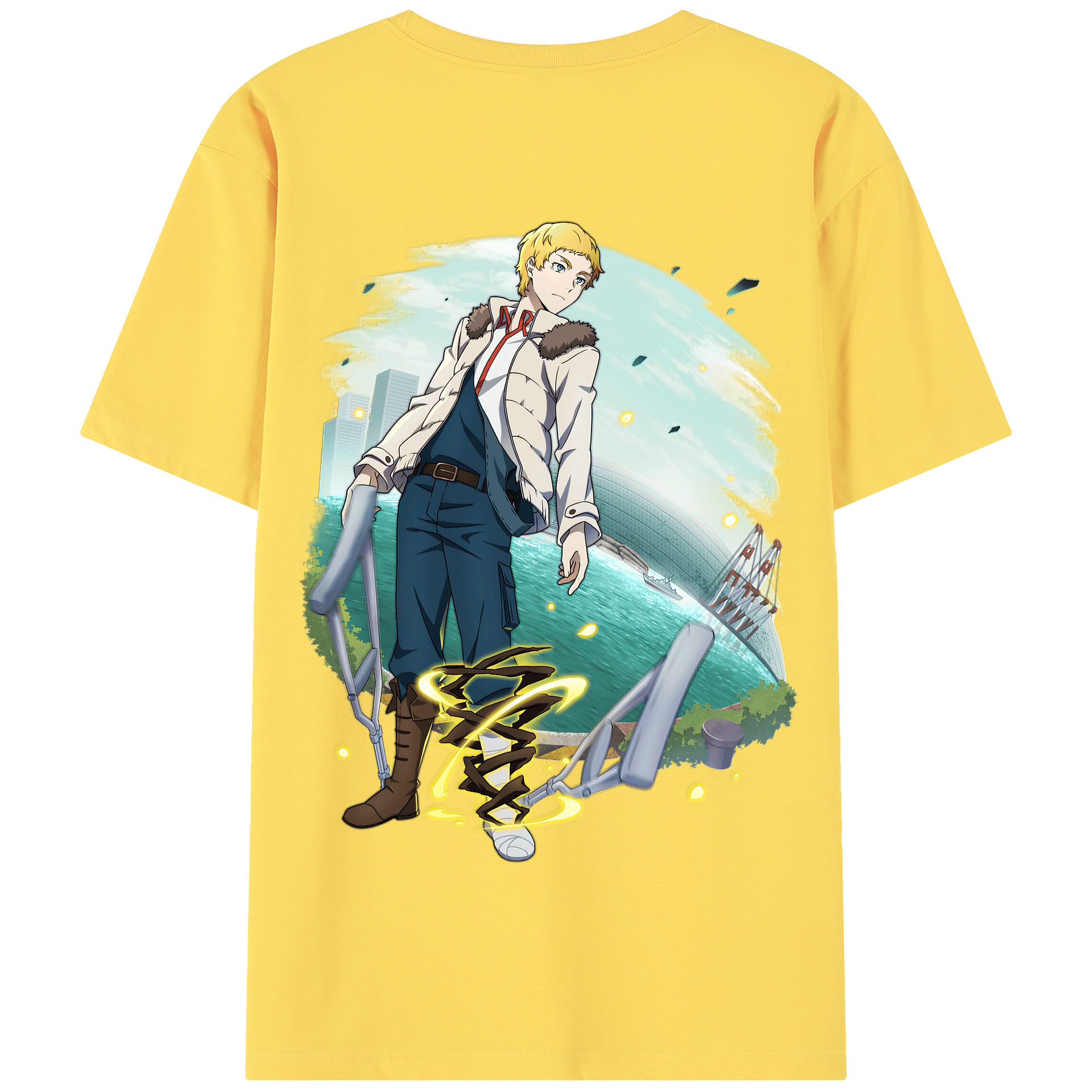 （画像用） 文豪ストレイドッグス Bungo Stray Dogs 綿100％半袖Tシャツ（背面プリント）