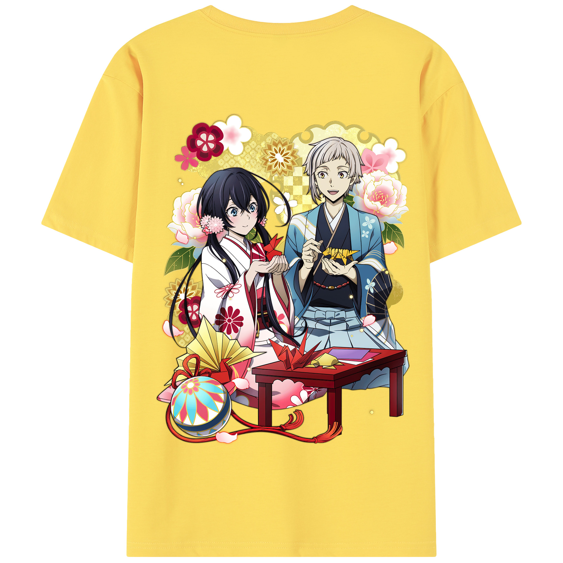 （画像用） 文豪ストレイドッグス Bungo Stray Dogs 綿100％半袖Tシャツ（背面プリント）