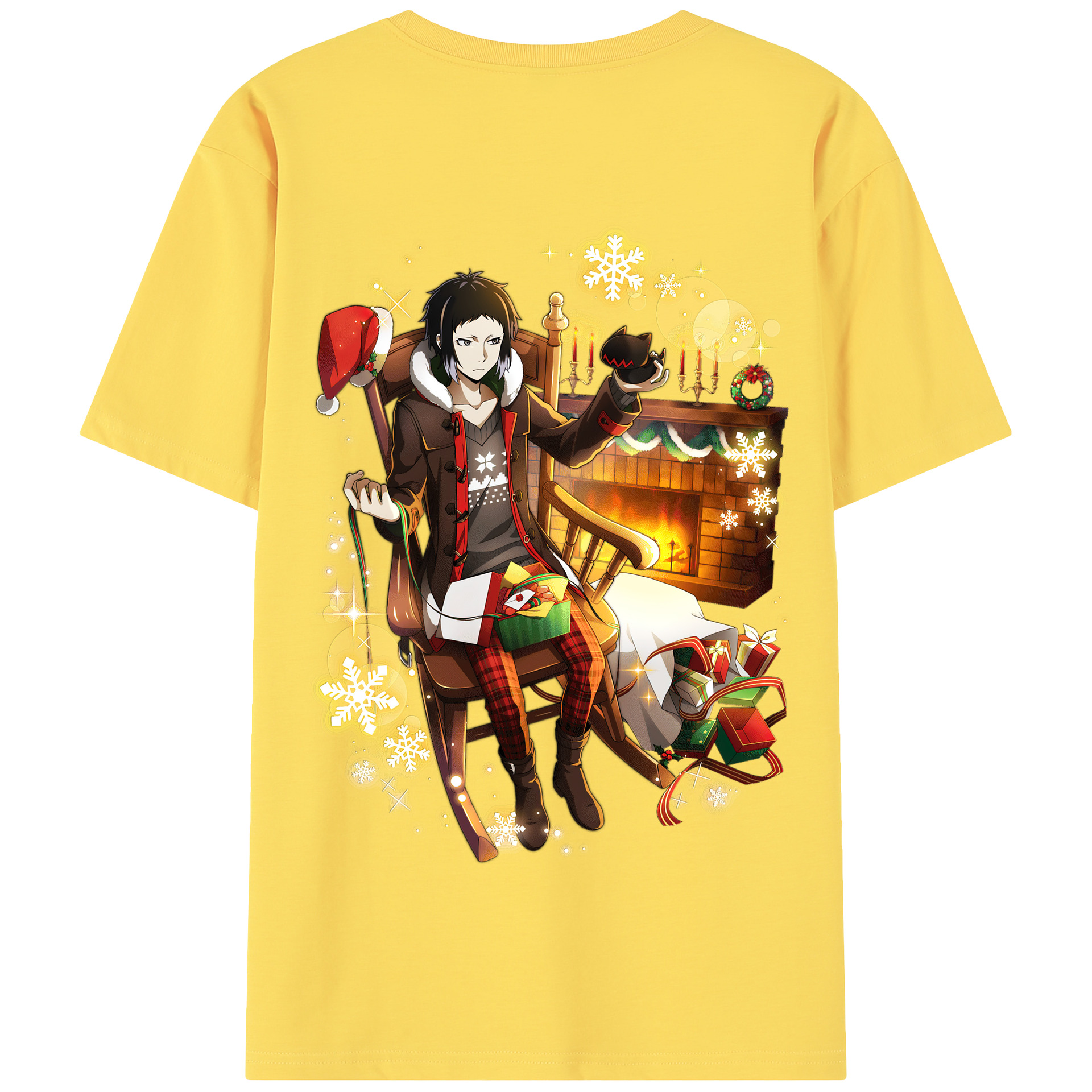 （画像用） 文豪ストレイドッグス Bungo Stray Dogs 綿100％半袖Tシャツ（背面プリント）