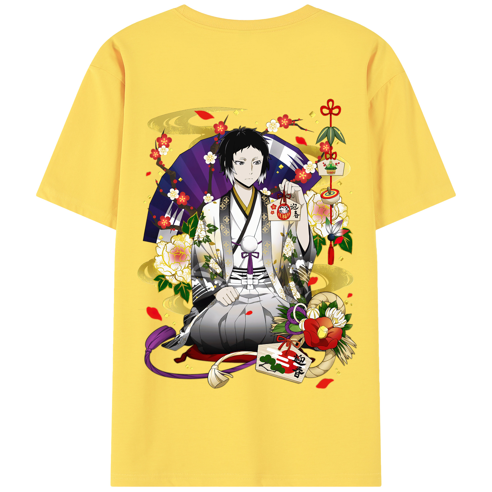 （画像用） 文豪ストレイドッグス Bungo Stray Dogs 綿100％半袖Tシャツ（背面プリント）