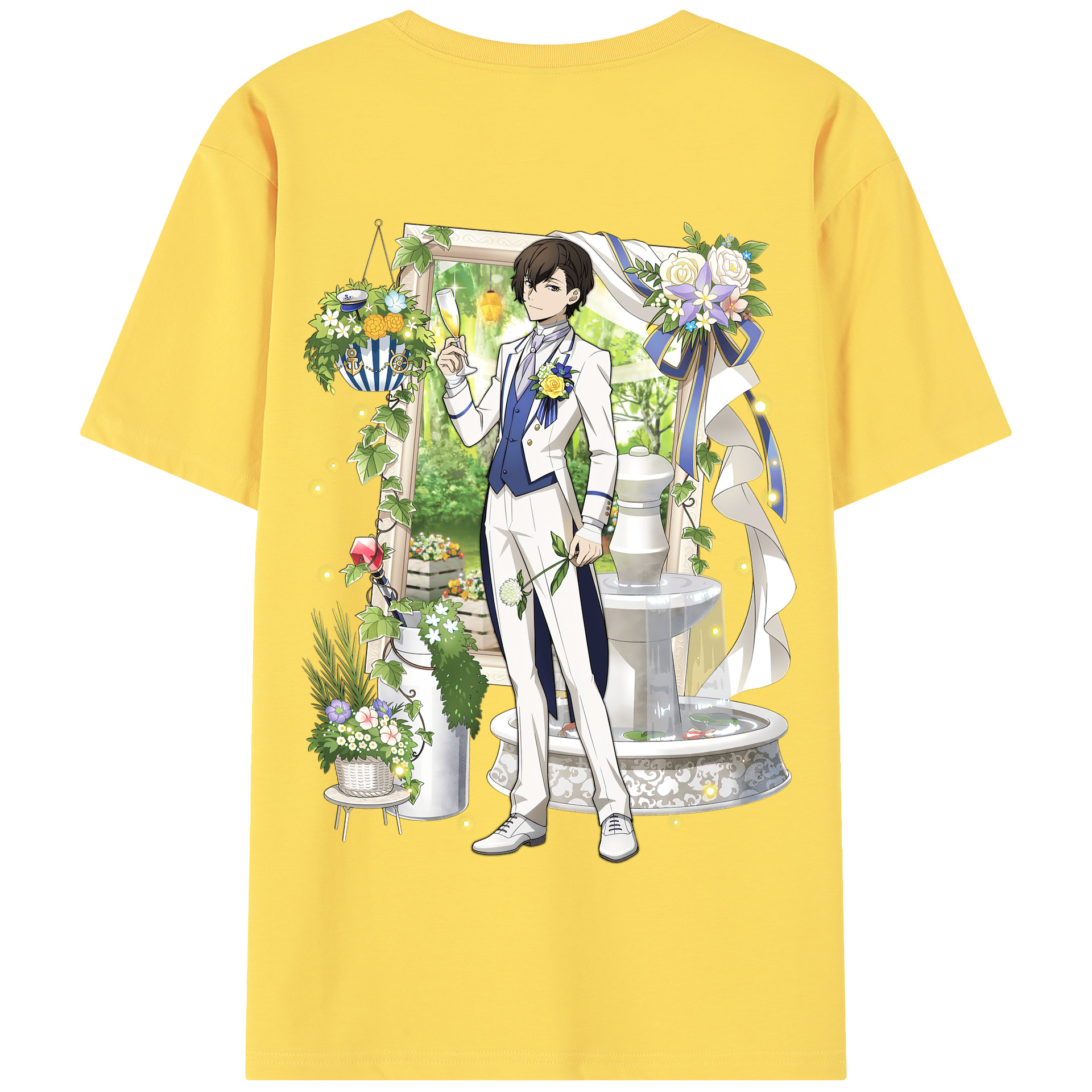 （画像用） 文豪ストレイドッグス Bungo Stray Dogs 綿100％半袖Tシャツ（背面プリント）