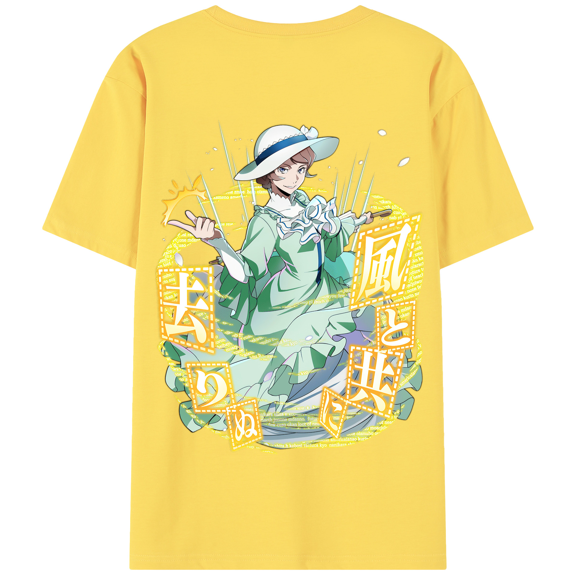 （画像用） 文豪ストレイドッグス Bungo Stray Dogs 綿100％半袖Tシャツ（背面プリント）