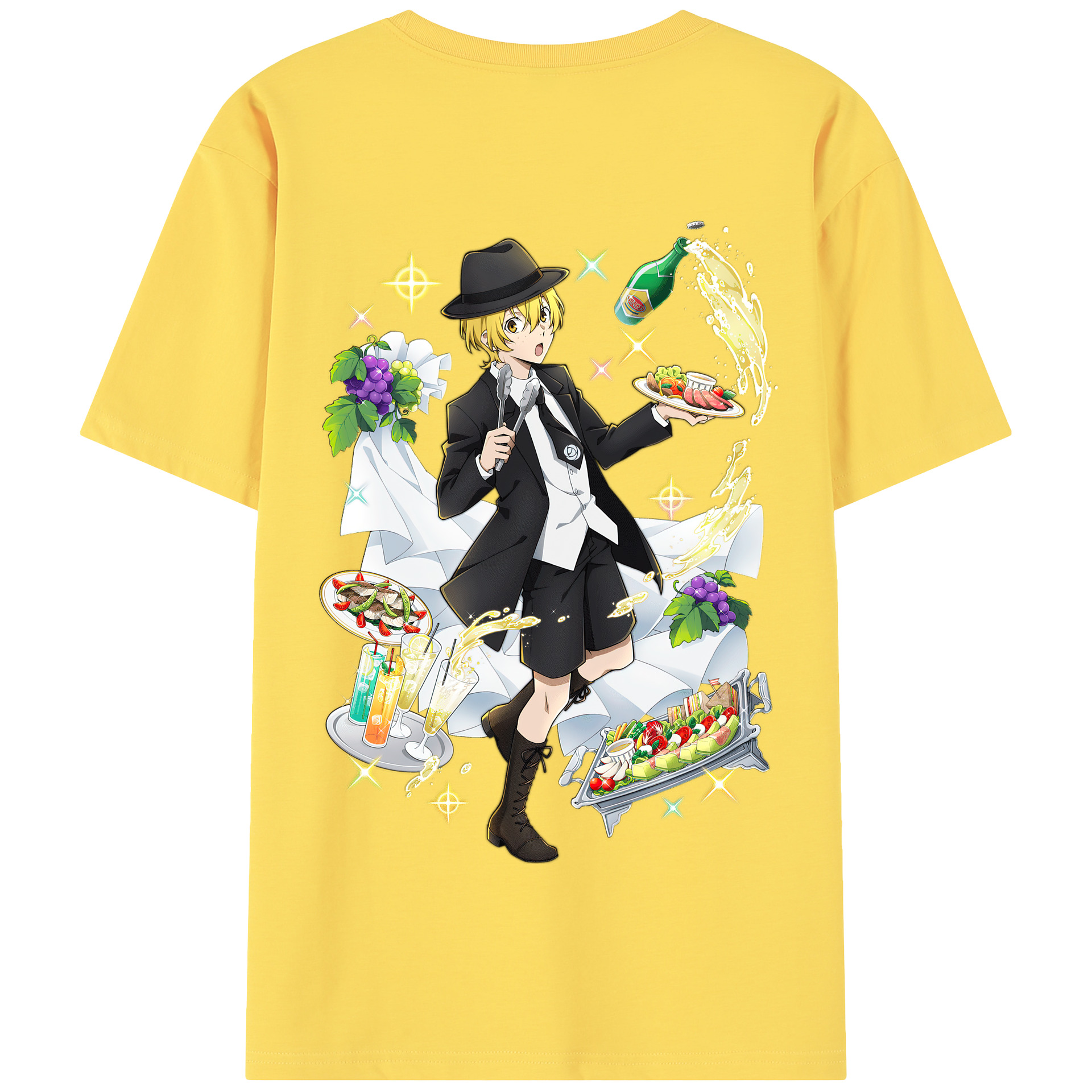 （画像用） 文豪ストレイドッグス Bungo Stray Dogs 綿100％半袖Tシャツ（背面プリント）