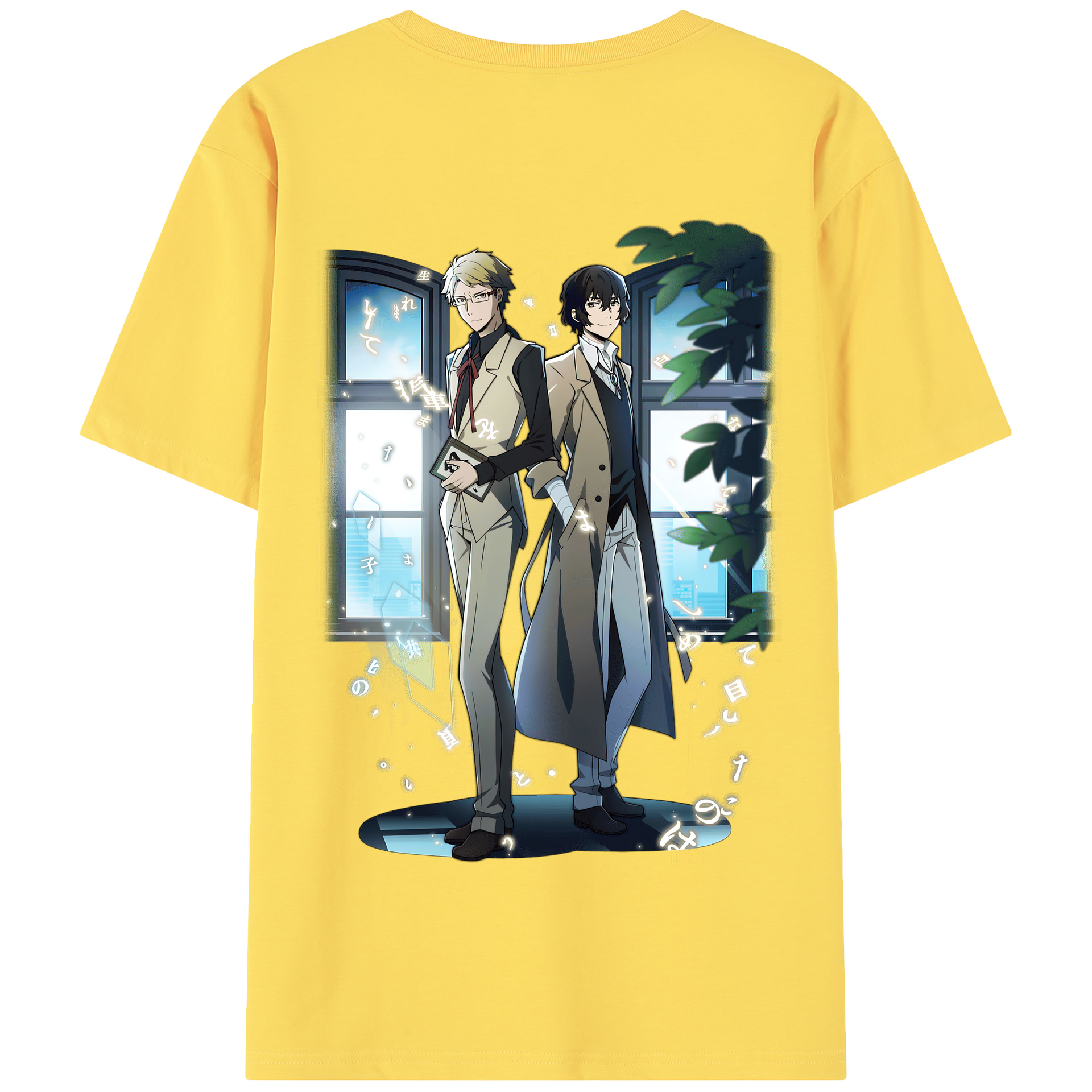 （画像用） 文豪ストレイドッグス Bungo Stray Dogs 綿100％半袖Tシャツ（背面プリント）