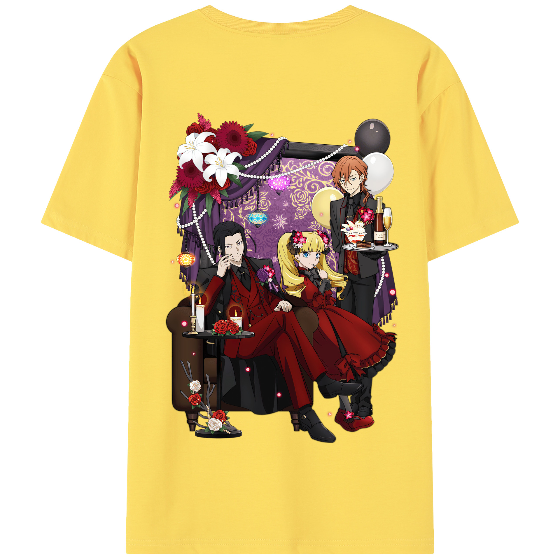 （画像用） 文豪ストレイドッグス Bungo Stray Dogs 綿100％半袖Tシャツ（背面プリント）