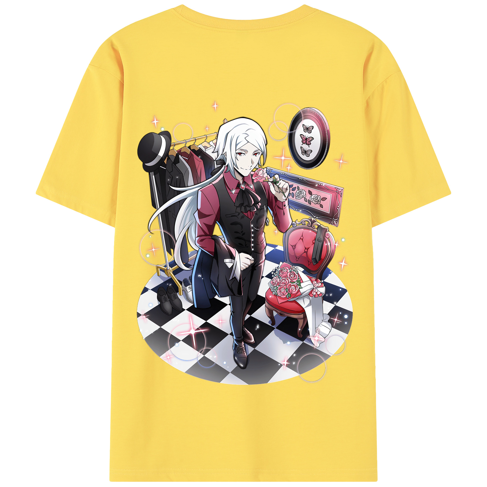 （画像用） 文豪ストレイドッグス Bungo Stray Dogs 綿100％半袖Tシャツ（背面プリント）