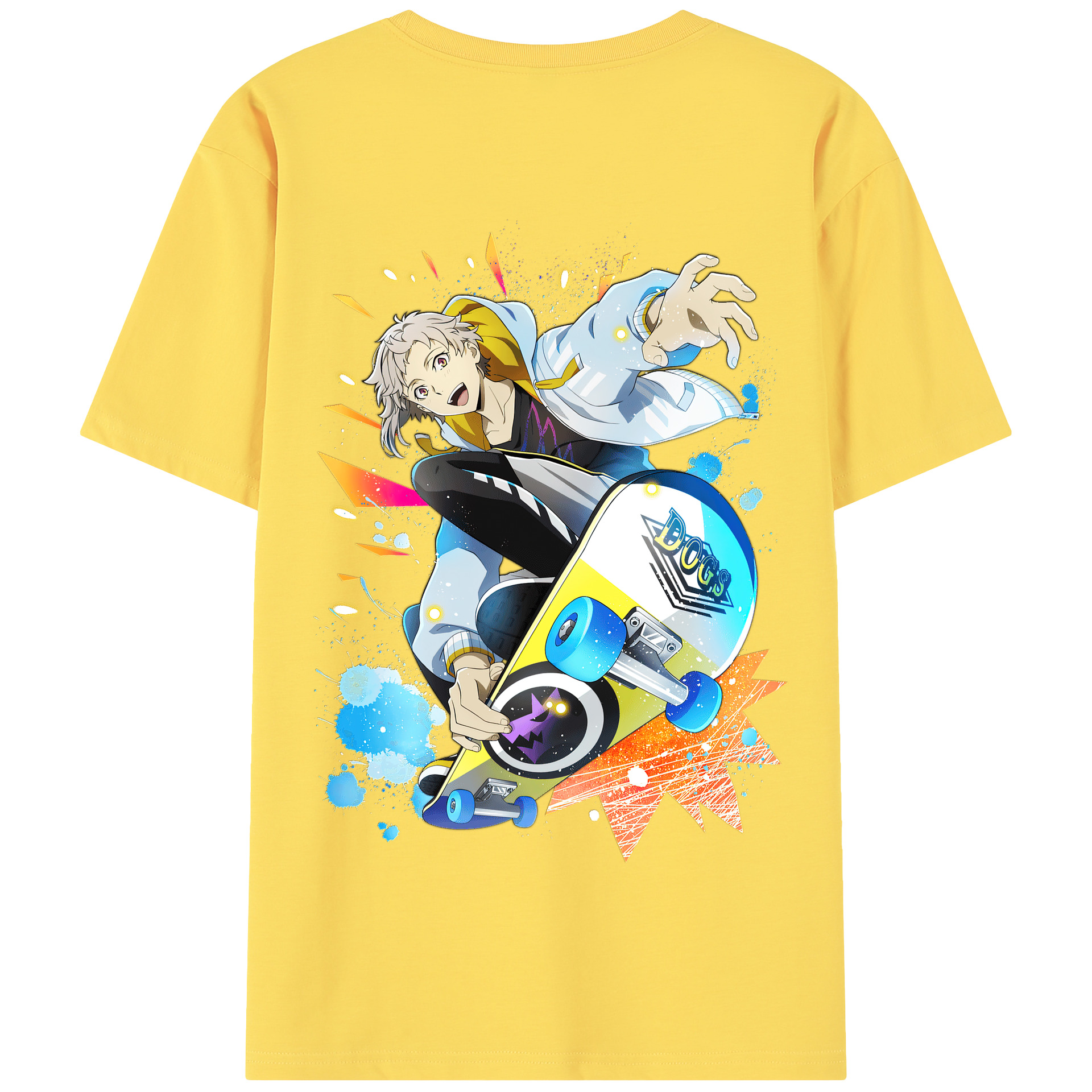 （画像用） 文豪ストレイドッグス Bungo Stray Dogs 綿100％半袖Tシャツ（背面プリント）