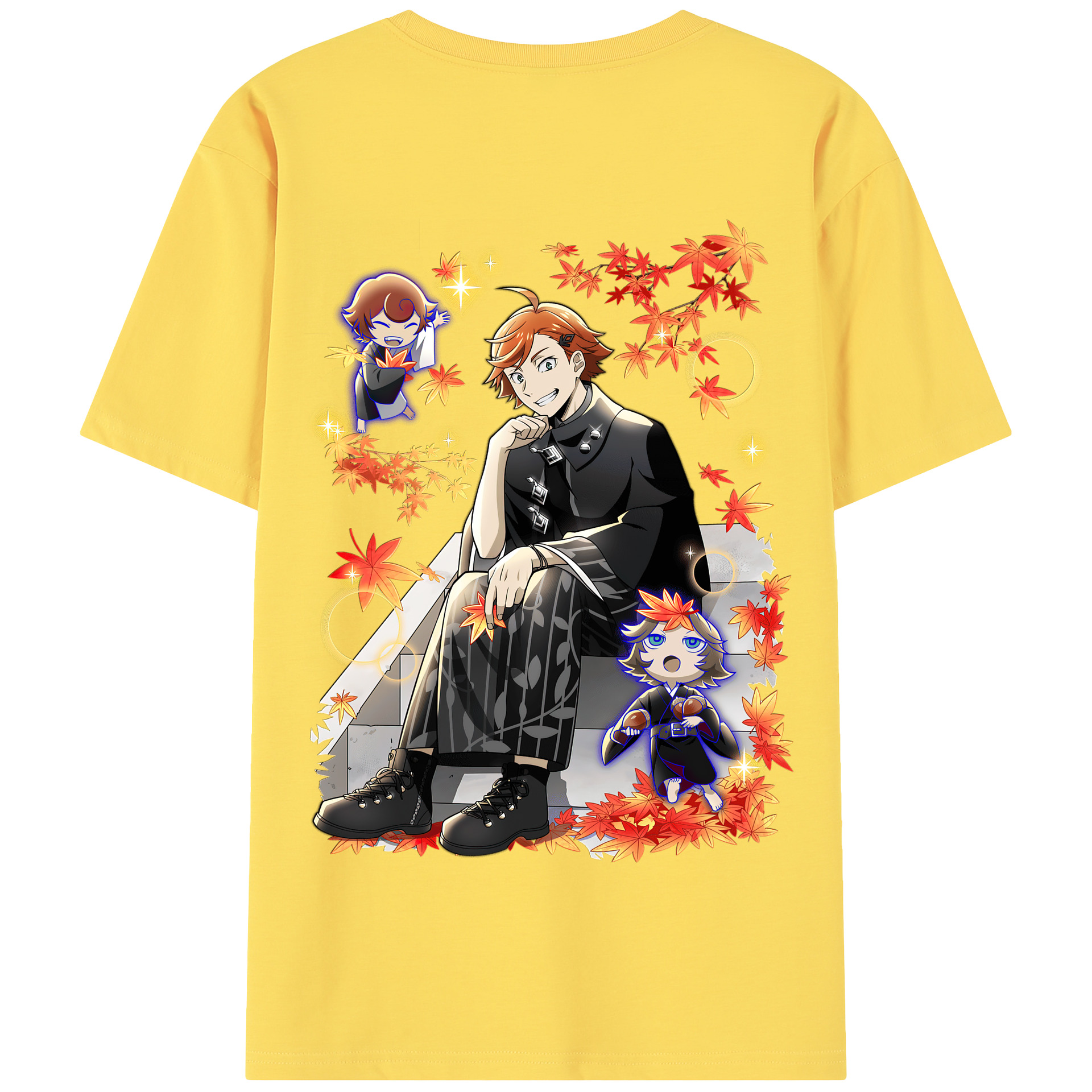 （画像用） 文豪ストレイドッグス Bungo Stray Dogs 綿100％半袖Tシャツ（背面プリント）