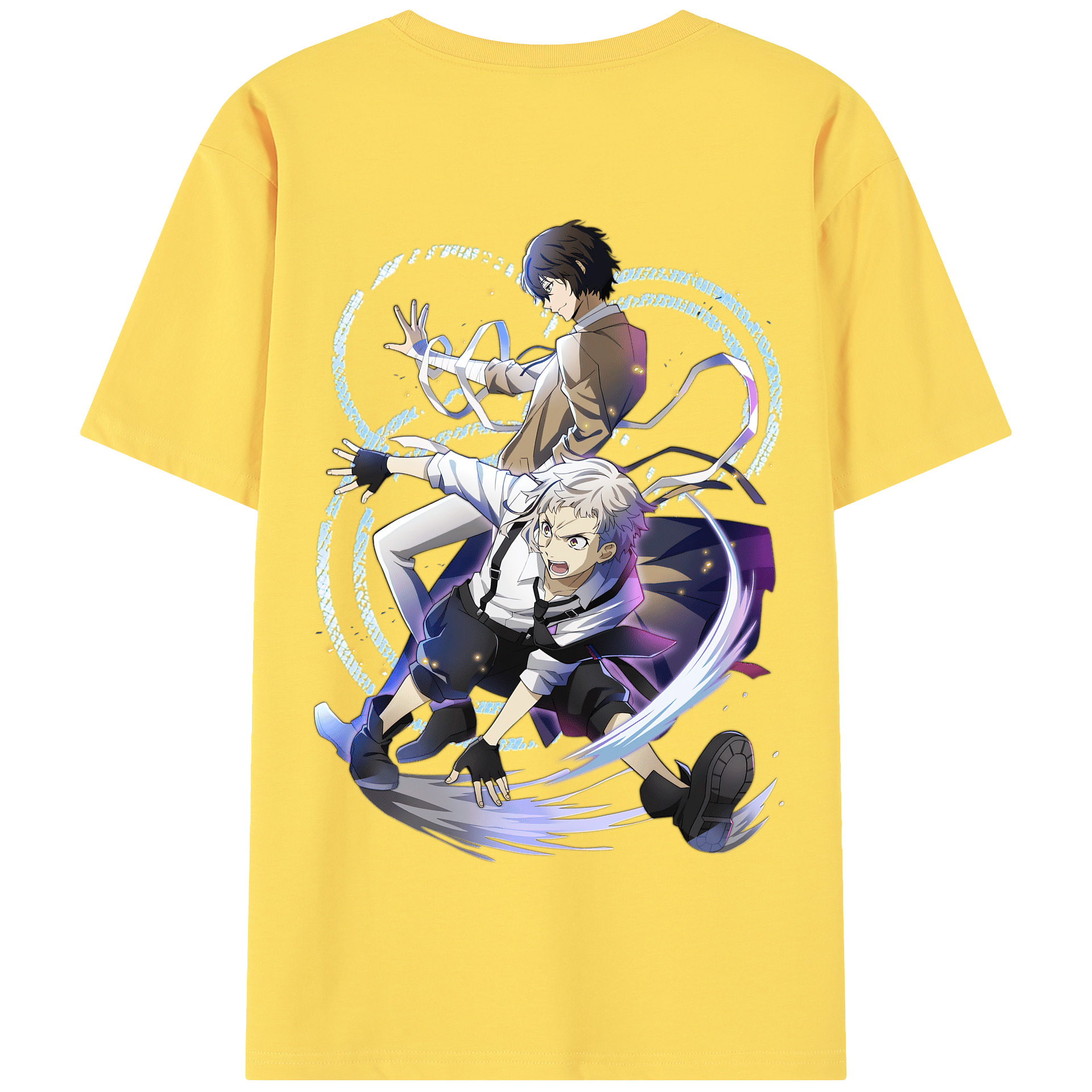 （画像用） 文豪ストレイドッグス Bungo Stray Dogs 綿100％半袖Tシャツ（背面プリント）