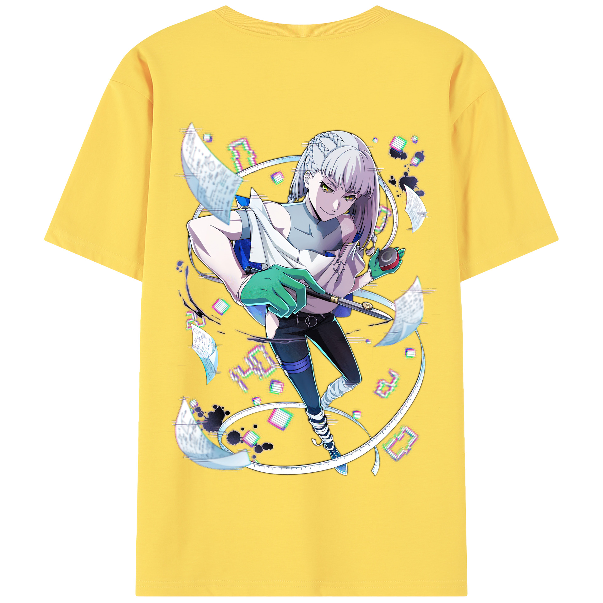 （画像用） 文豪ストレイドッグス Bungo Stray Dogs 綿100％半袖Tシャツ（背面プリント）