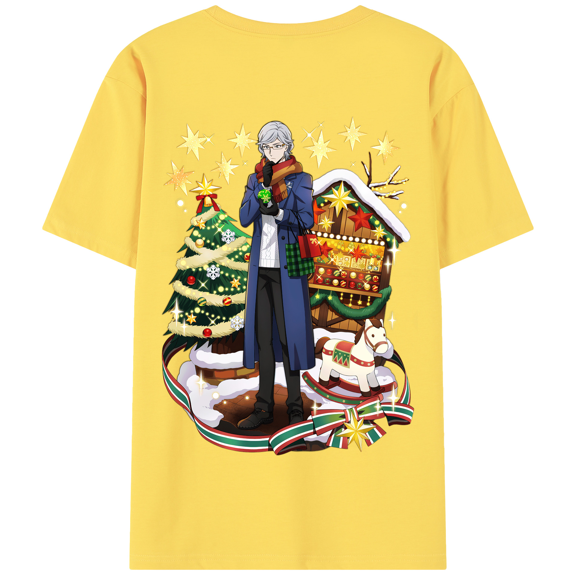 （画像用） 文豪ストレイドッグス Bungo Stray Dogs 綿100％半袖Tシャツ（背面プリント）