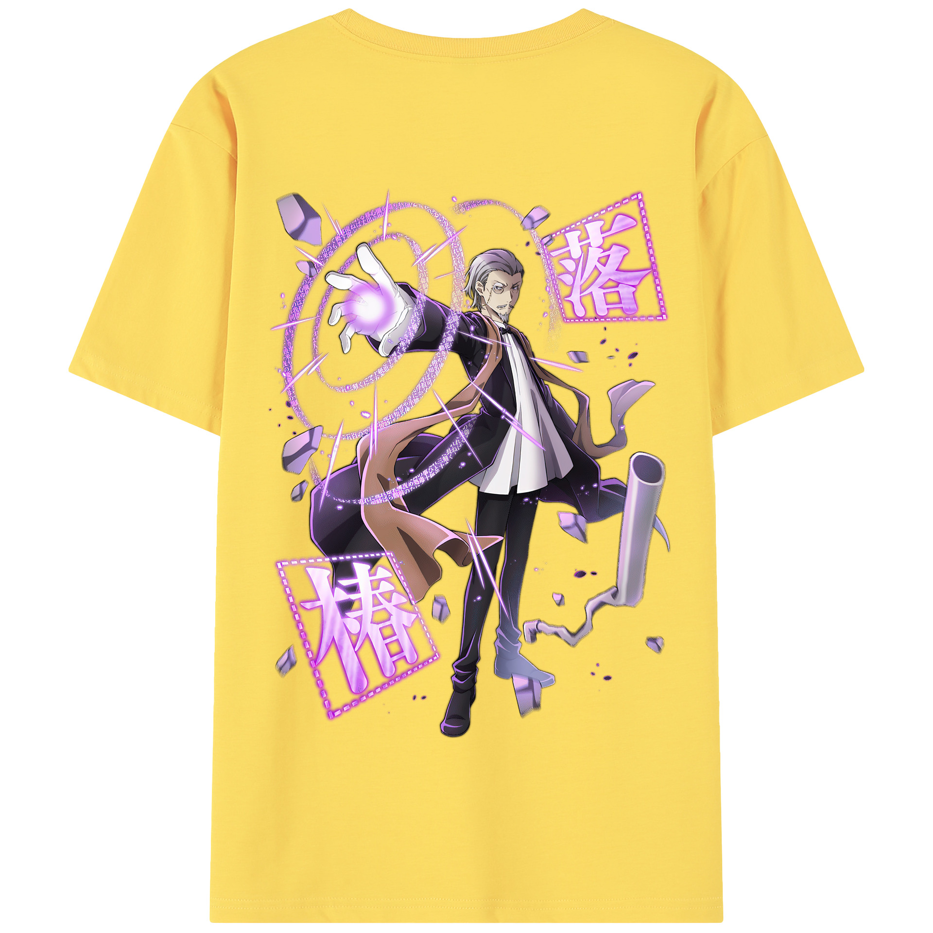 （画像用） 文豪ストレイドッグス Bungo Stray Dogs 綿100％半袖Tシャツ（背面プリント）