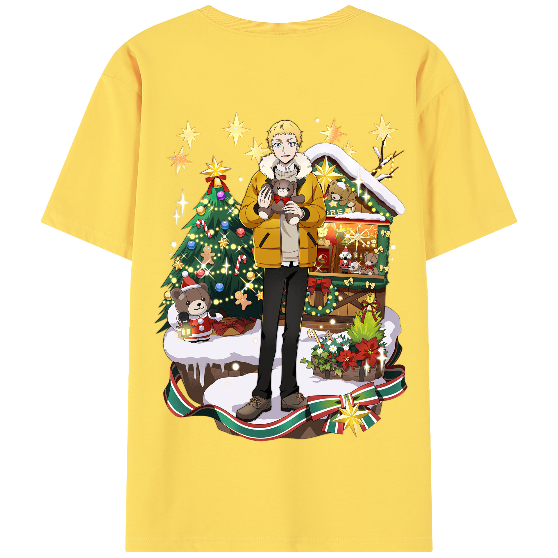 （画像用） 文豪ストレイドッグス Bungo Stray Dogs 綿100％半袖Tシャツ（背面プリント）