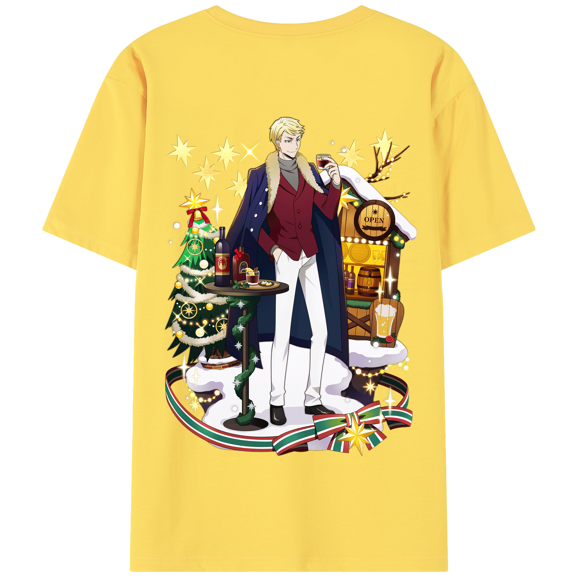 （画像用） 文豪ストレイドッグス Bungo Stray Dogs 綿100％半袖Tシャツ（背面プリント）
