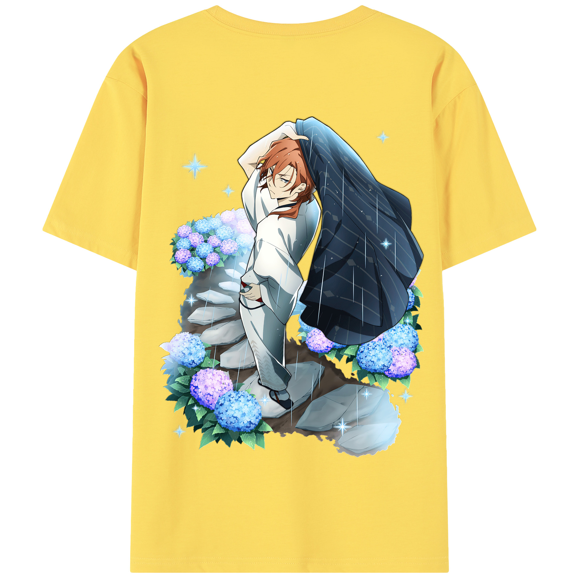 （画像用） 文豪ストレイドッグス Bungo Stray Dogs 綿100％半袖Tシャツ（背面プリント）