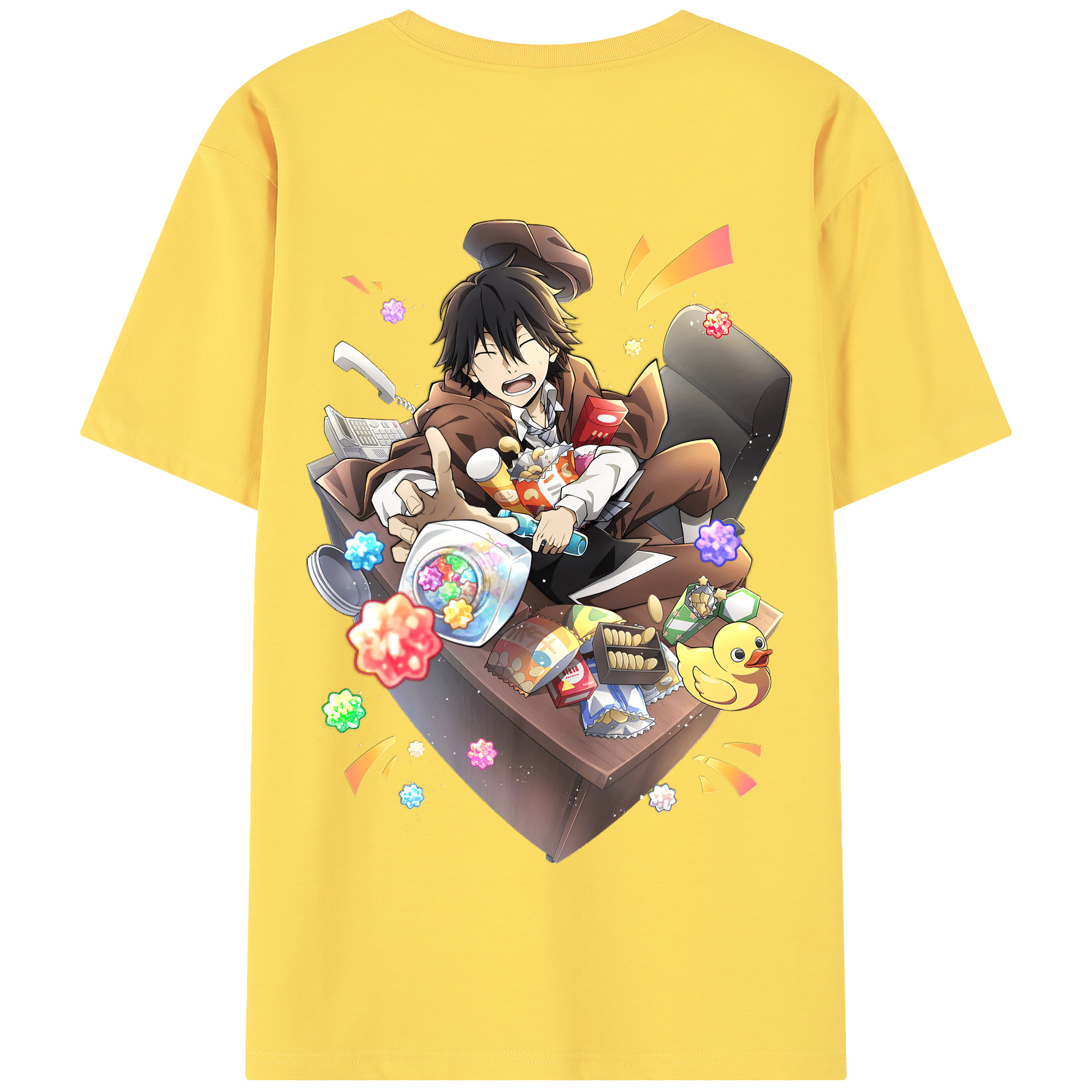 （画像用） 文豪ストレイドッグス Bungo Stray Dogs 綿100％半袖Tシャツ（背面プリント）