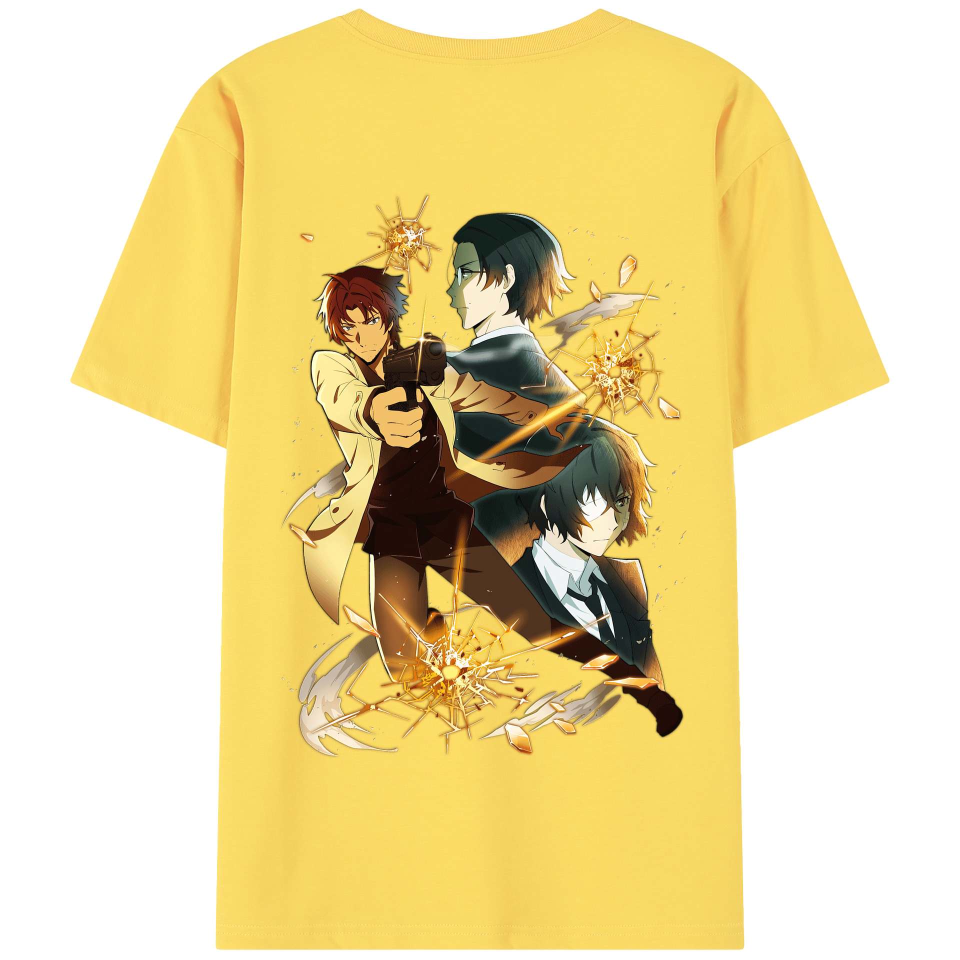 （画像用） 文豪ストレイドッグス Bungo Stray Dogs 綿100％半袖Tシャツ（背面プリント）