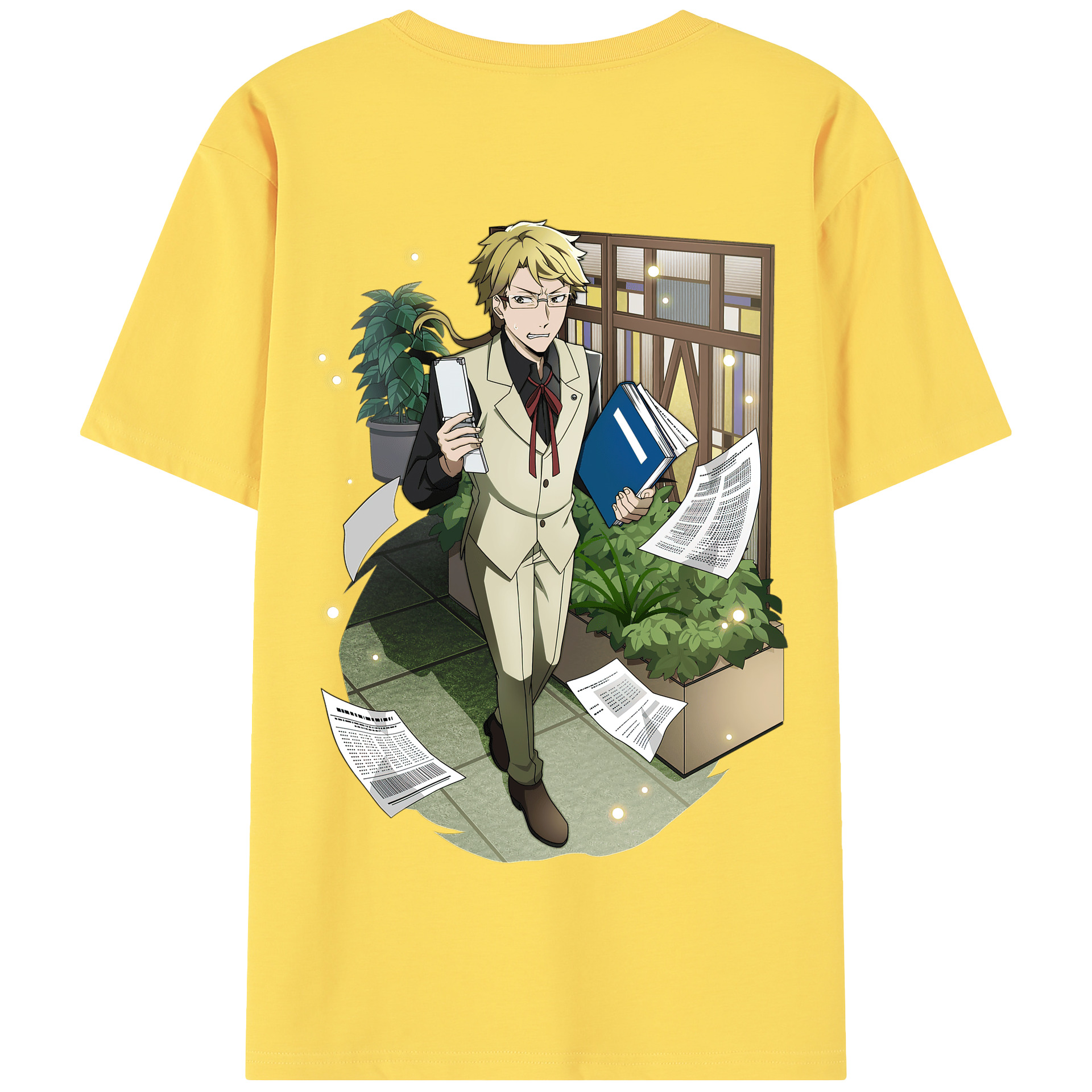 （画像用） 文豪ストレイドッグス Bungo Stray Dogs 綿100％半袖Tシャツ（背面プリント）