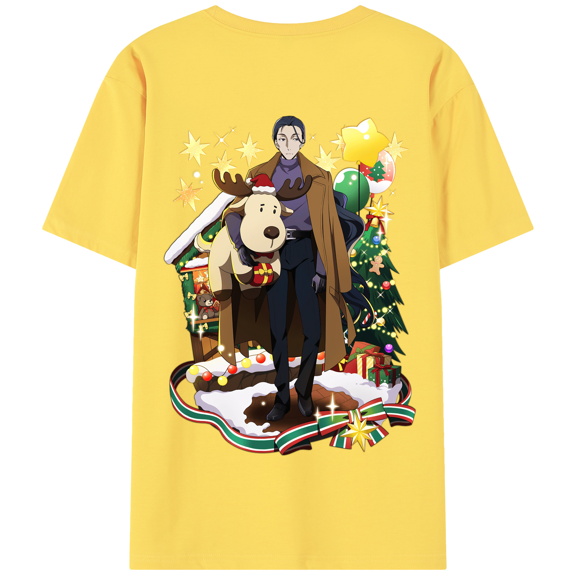 （画像用） 文豪ストレイドッグス Bungo Stray Dogs 綿100％半袖Tシャツ（背面プリント）
